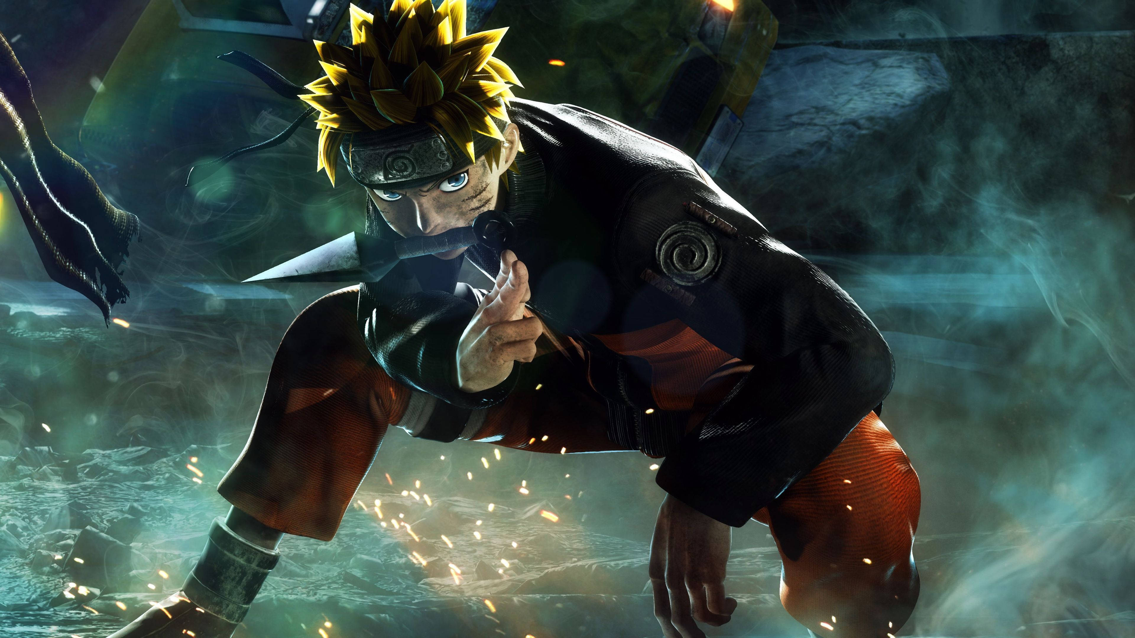 Naruto, 4K PC, dynamic battle pose, 4K Desktop Wallpaper