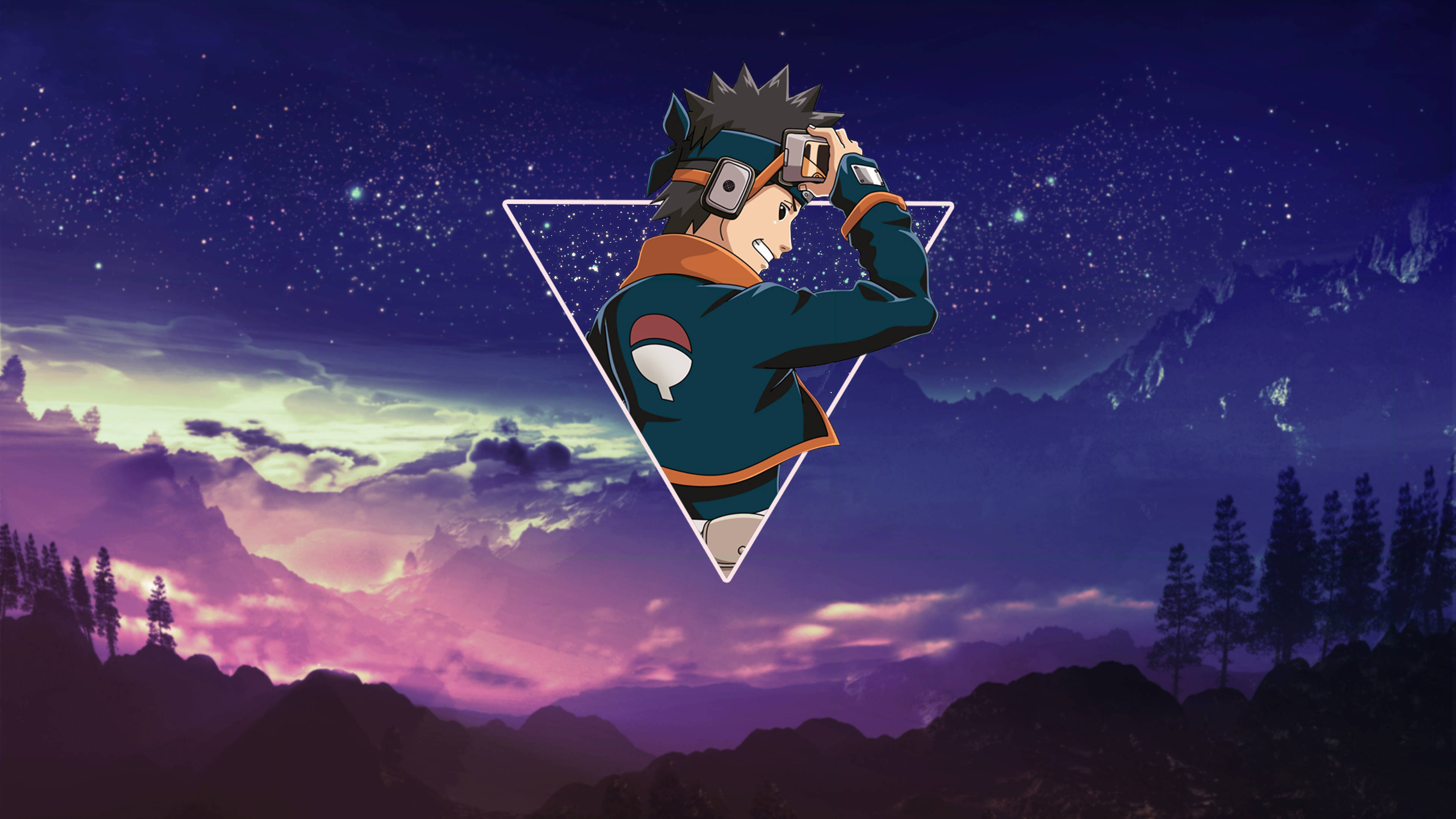 Naruto 4K PC, young Obito, starry twilight sky, 4K Desktop Wallpaper