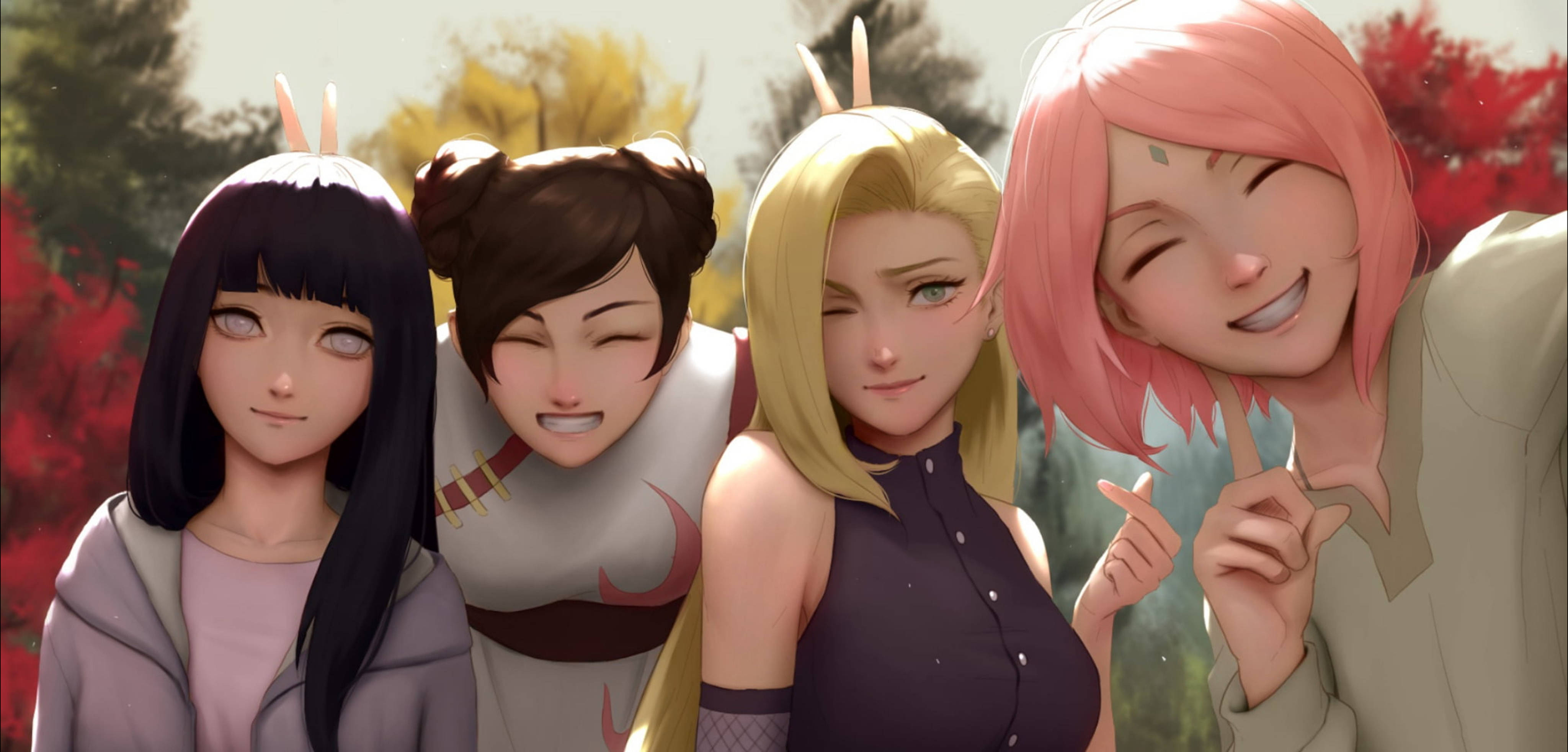 Naruto, 4K, female characters, 4K Desktop Wallpaper