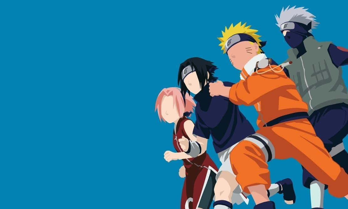 Naruto, anime characters, dynamic action poses, SD Desktop Wallpaper