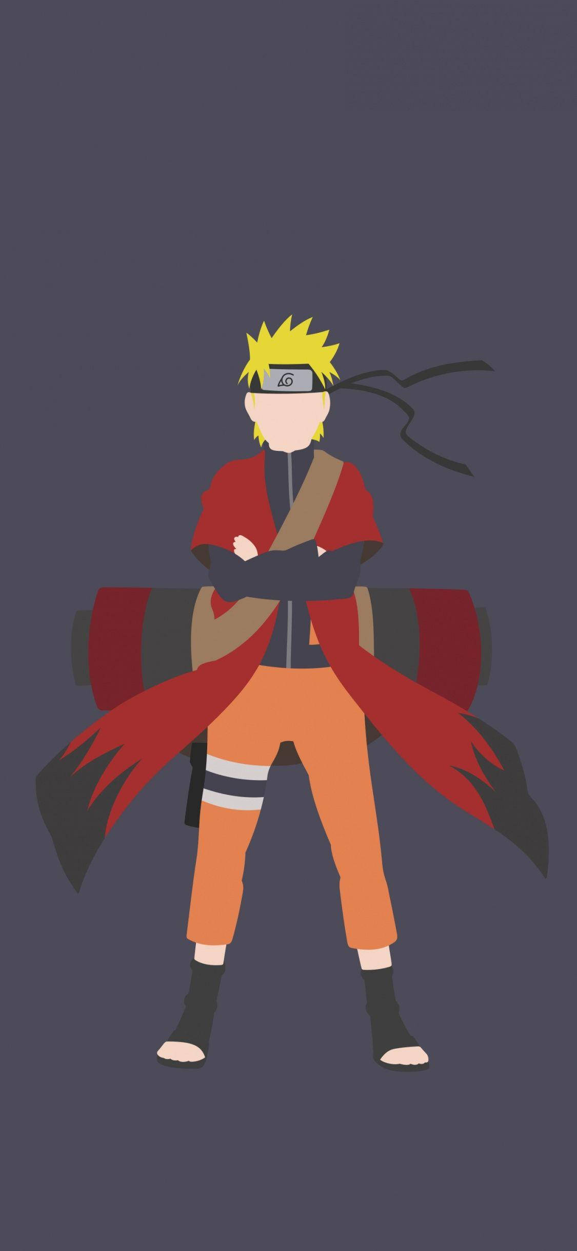 Naruto, spiky yellow hair, red cloak, Full HD Phone Wallpaper