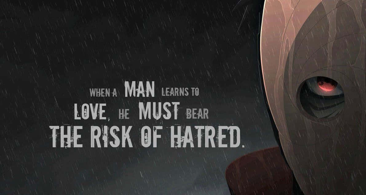 Naruto, masked figure, glowing red eye, SD Desktop Wallpaper
