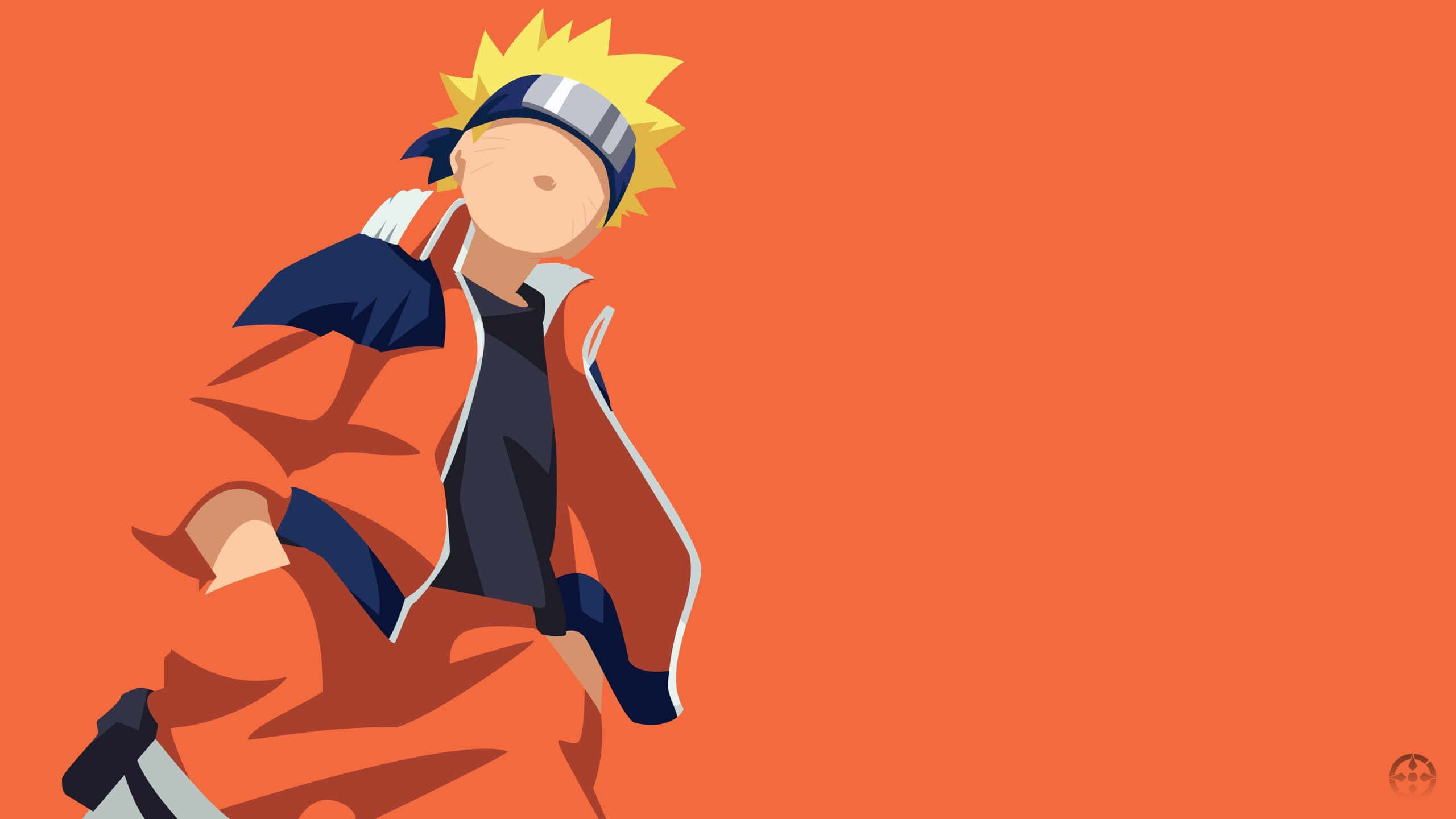 Naruto, orange jacket, blue headband, 2K Desktop Wallpaper