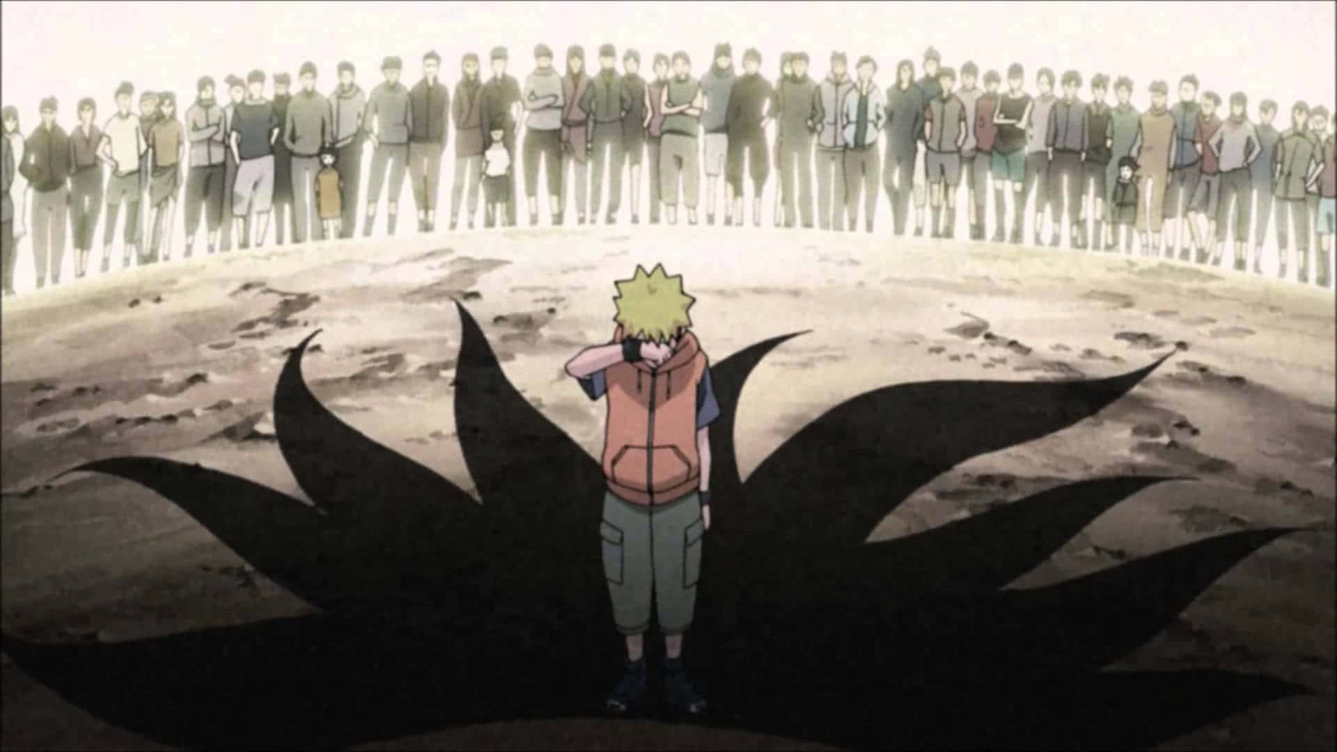 Naruto, spiky hair, shadowy figure, Full HD Desktop Wallpaper