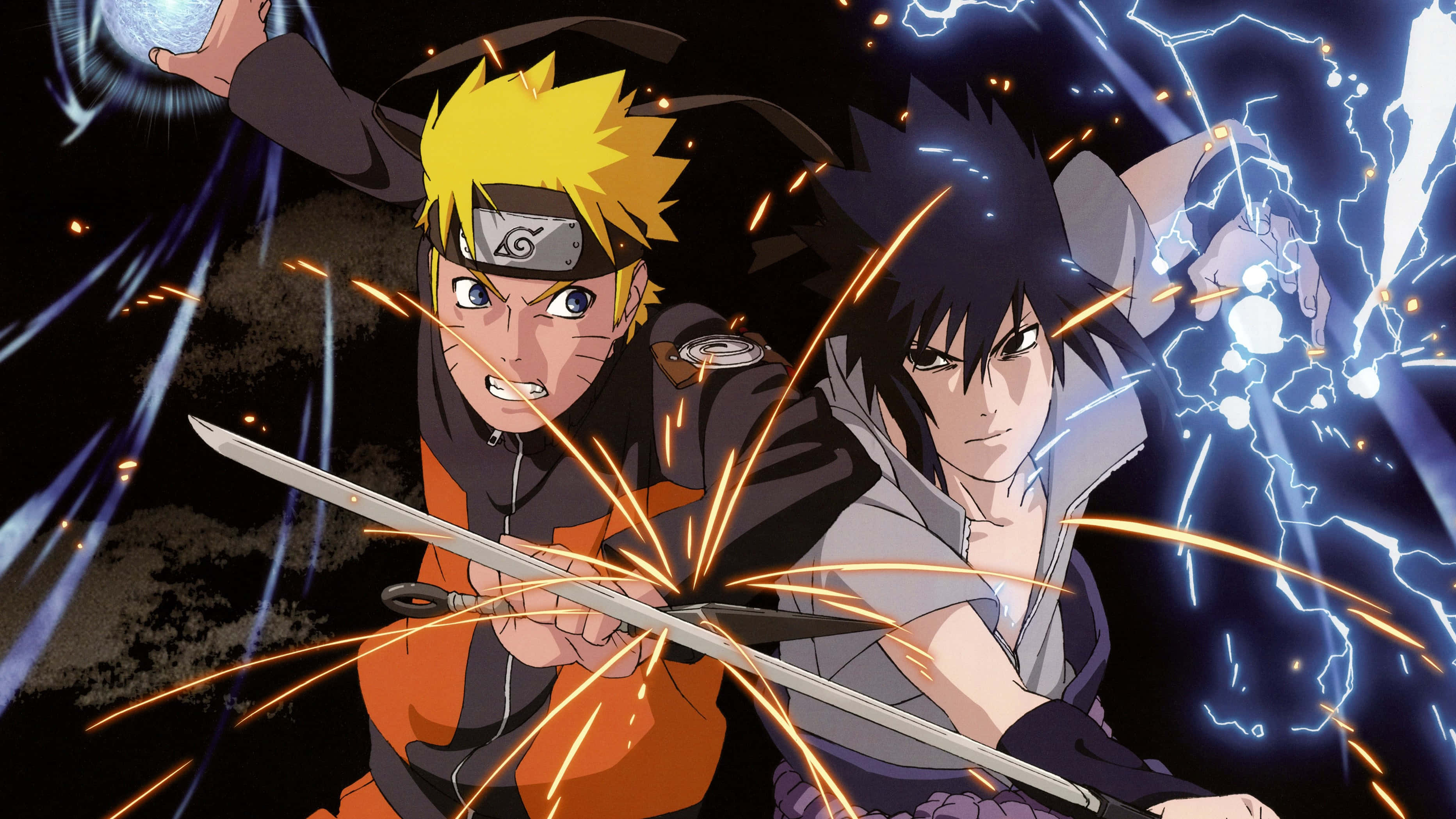 Sasuke, Naruto, Blue Sasuke, 2K Desktop Wallpaper
