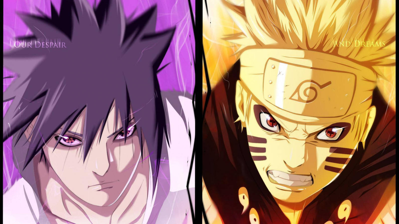 Naruto, Sasuke, purple, HD Desktop Wallpaper