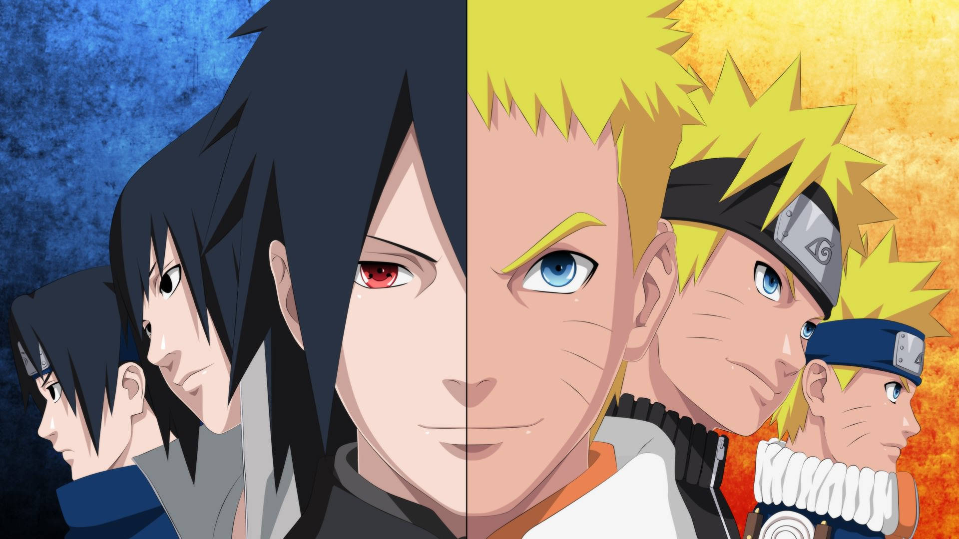 Naruto, Sasuke, dark blue, Full HD Desktop Wallpaper