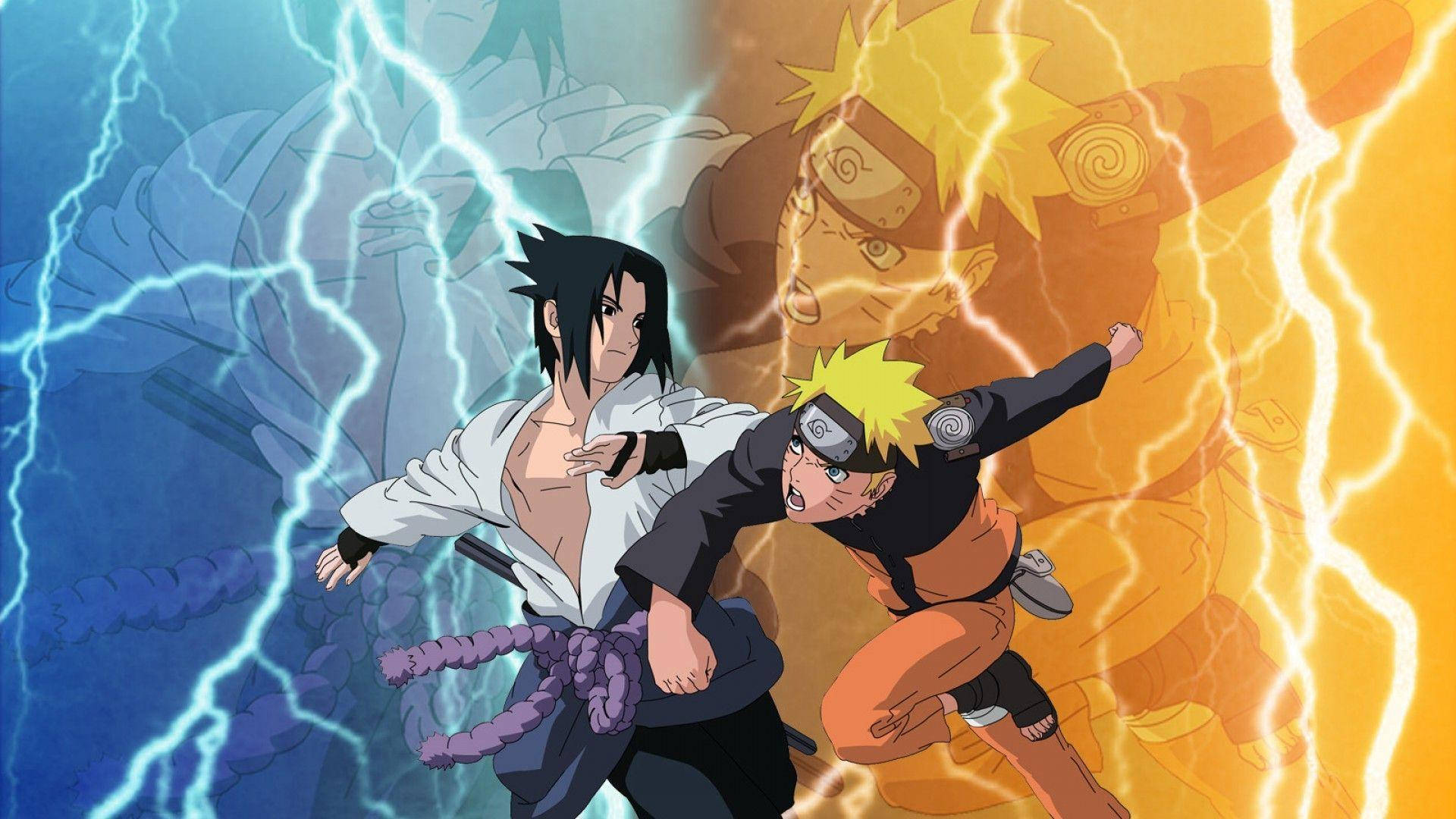 Sasuke, Naruto, blue aura, Full HD Desktop Wallpaper