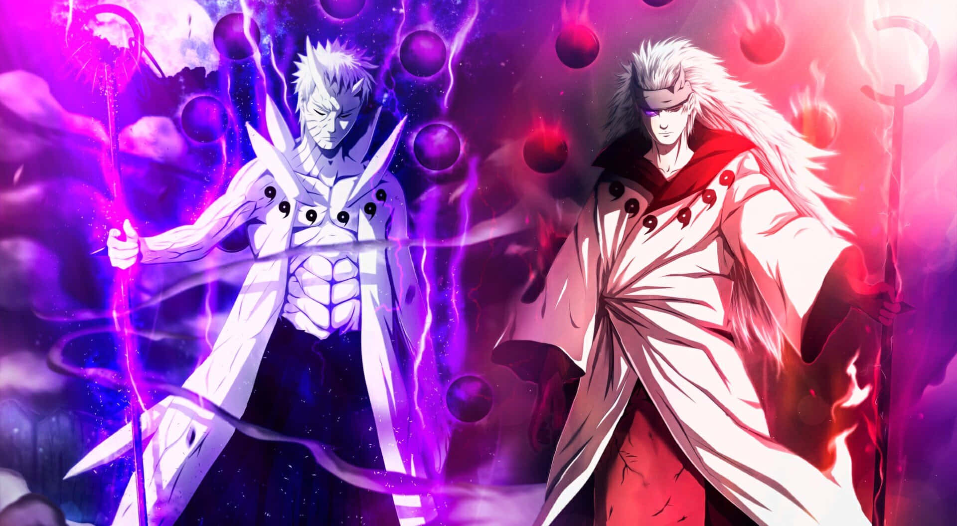 Naruto, anime, vibrant purple, Full HD Desktop Wallpaper