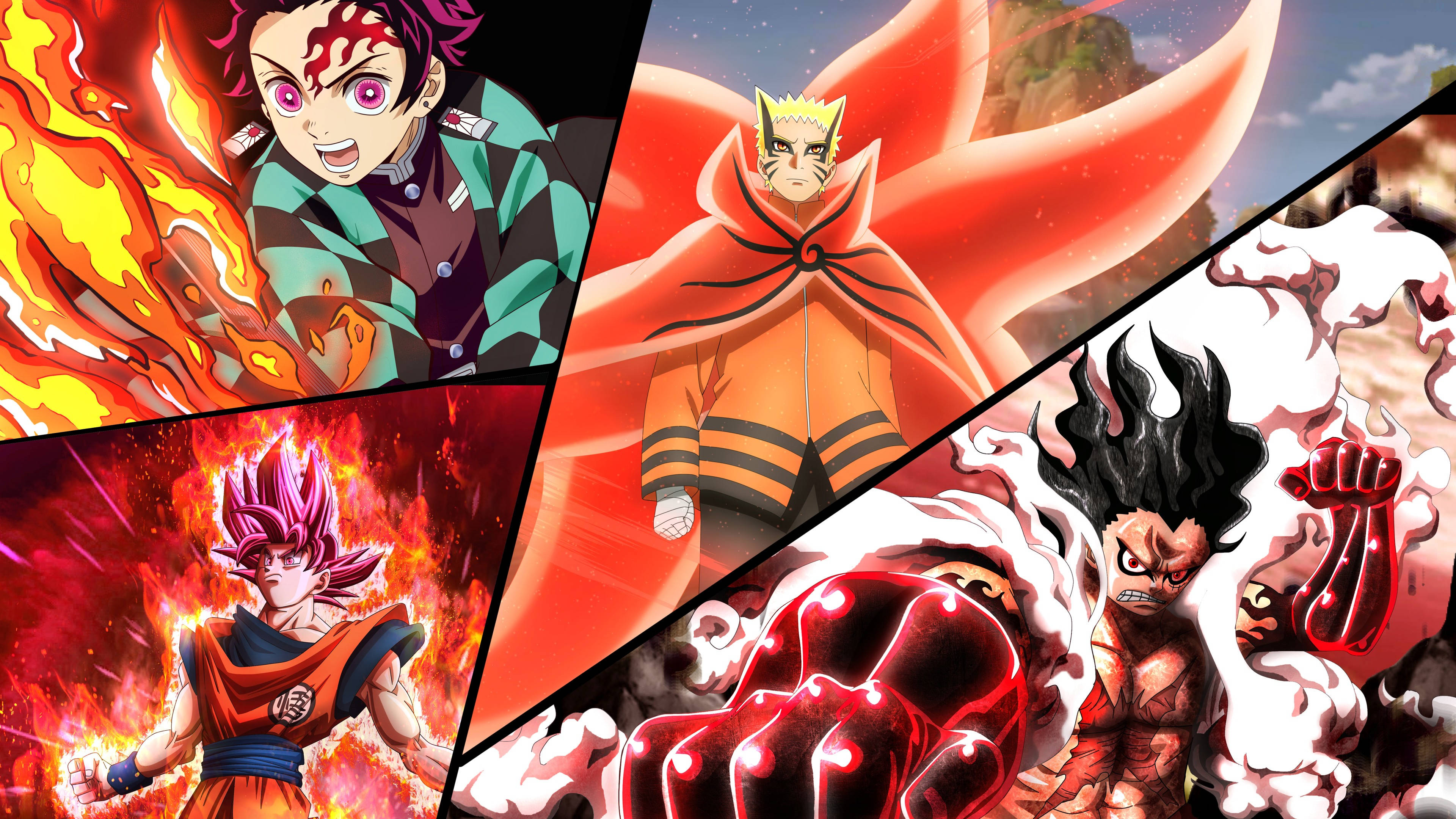 Naruto Baryon Mode, anime, warriors, 4K Desktop Wallpaper