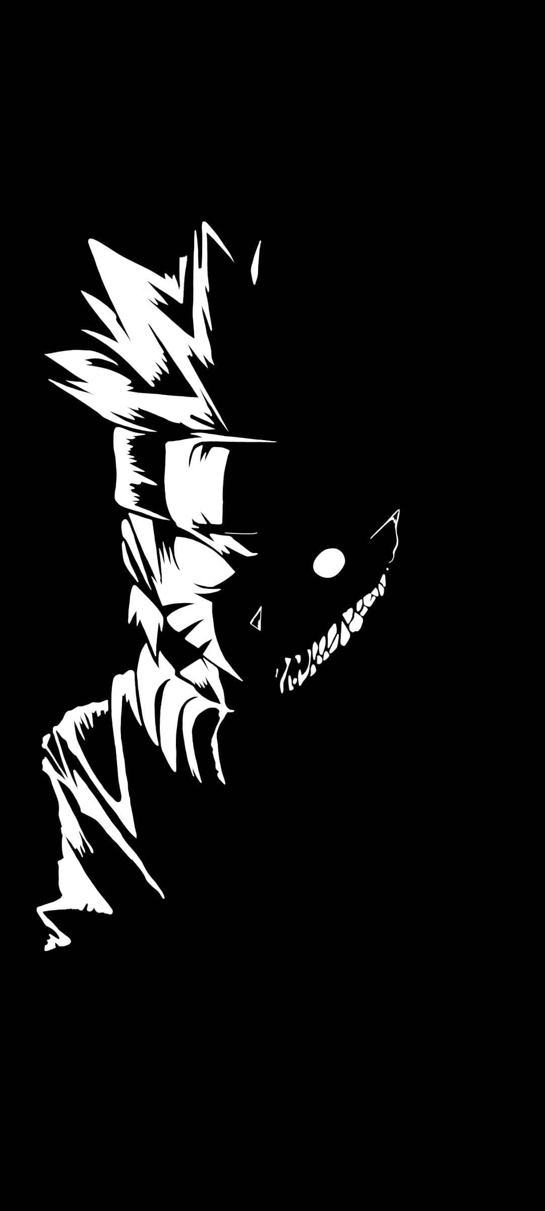 Naruto, black and white, spiky hair, Full HD Phone Wallpaper
