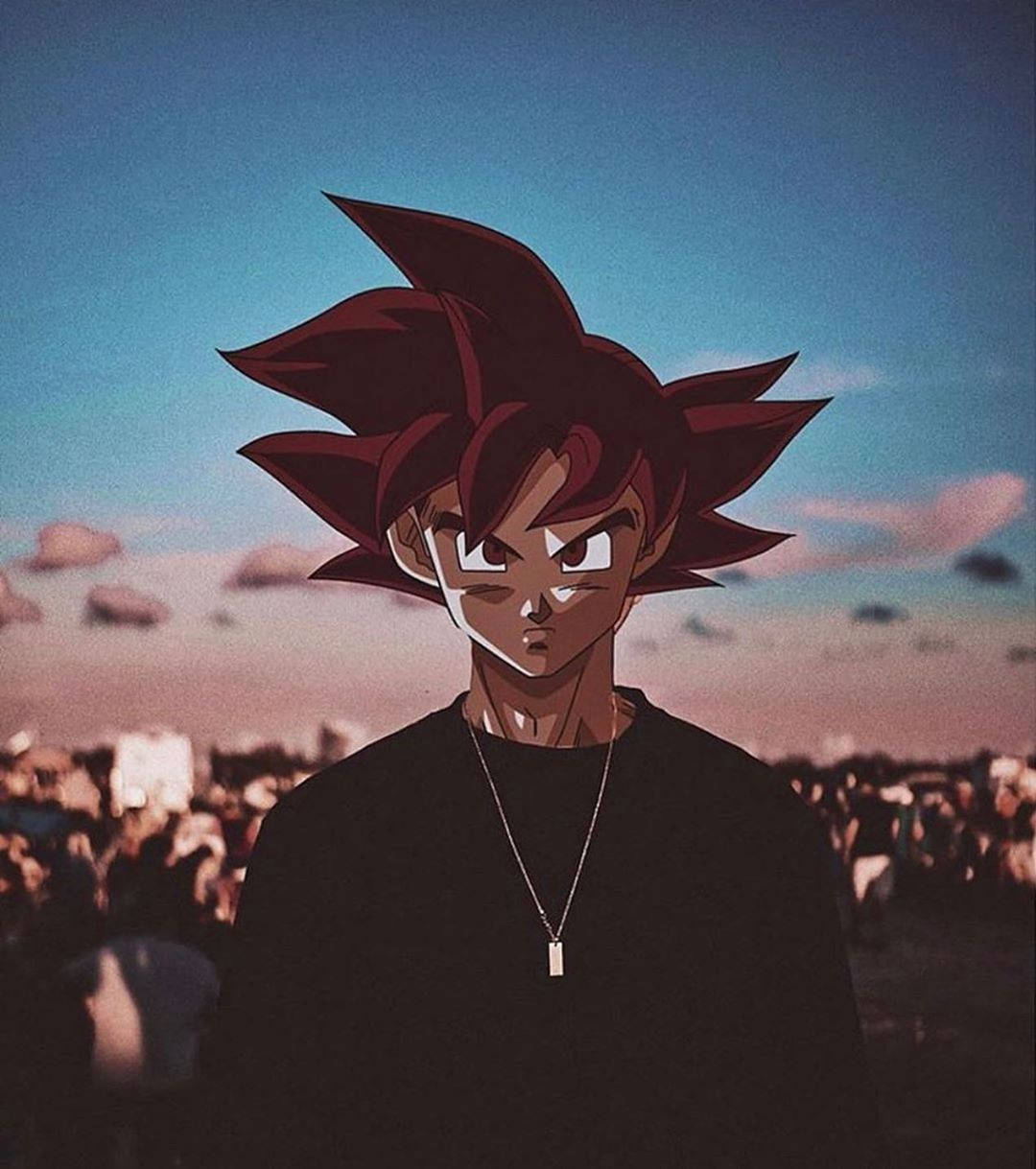 Naruto, spiky red hair, intense gaze, SD Phone Wallpaper
