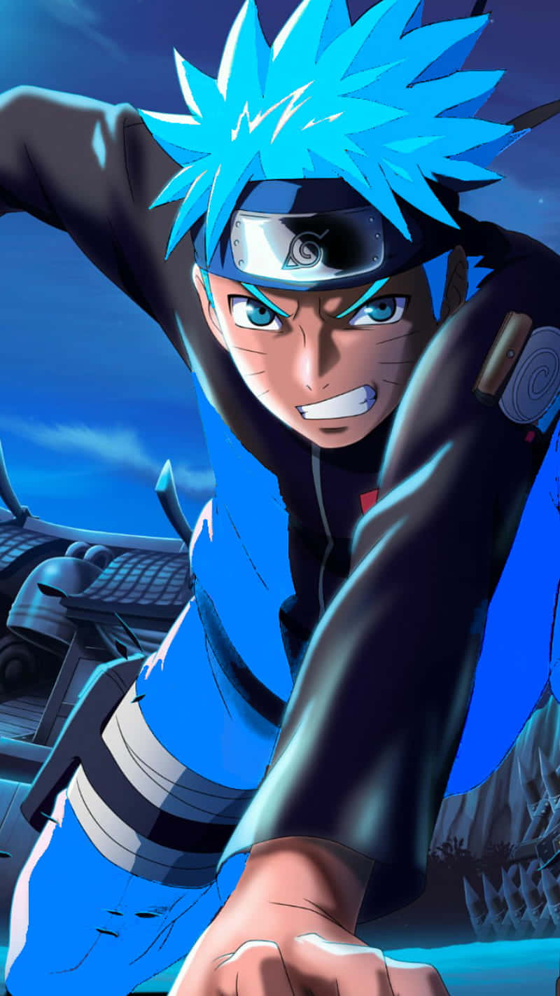 Naruto, spiky blue hair, dark blue sky, HD Phone Wallpaper