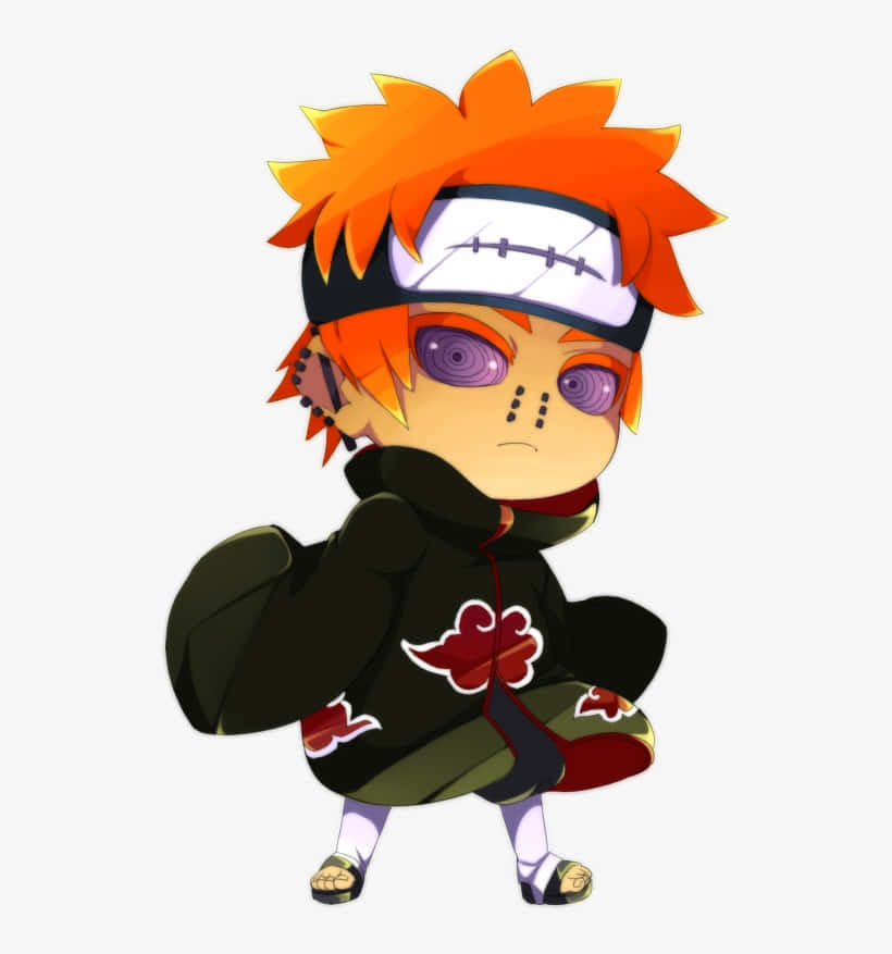 Naruto Chibi, spiky orange hair, purple eyes, SD Phone Wallpaper