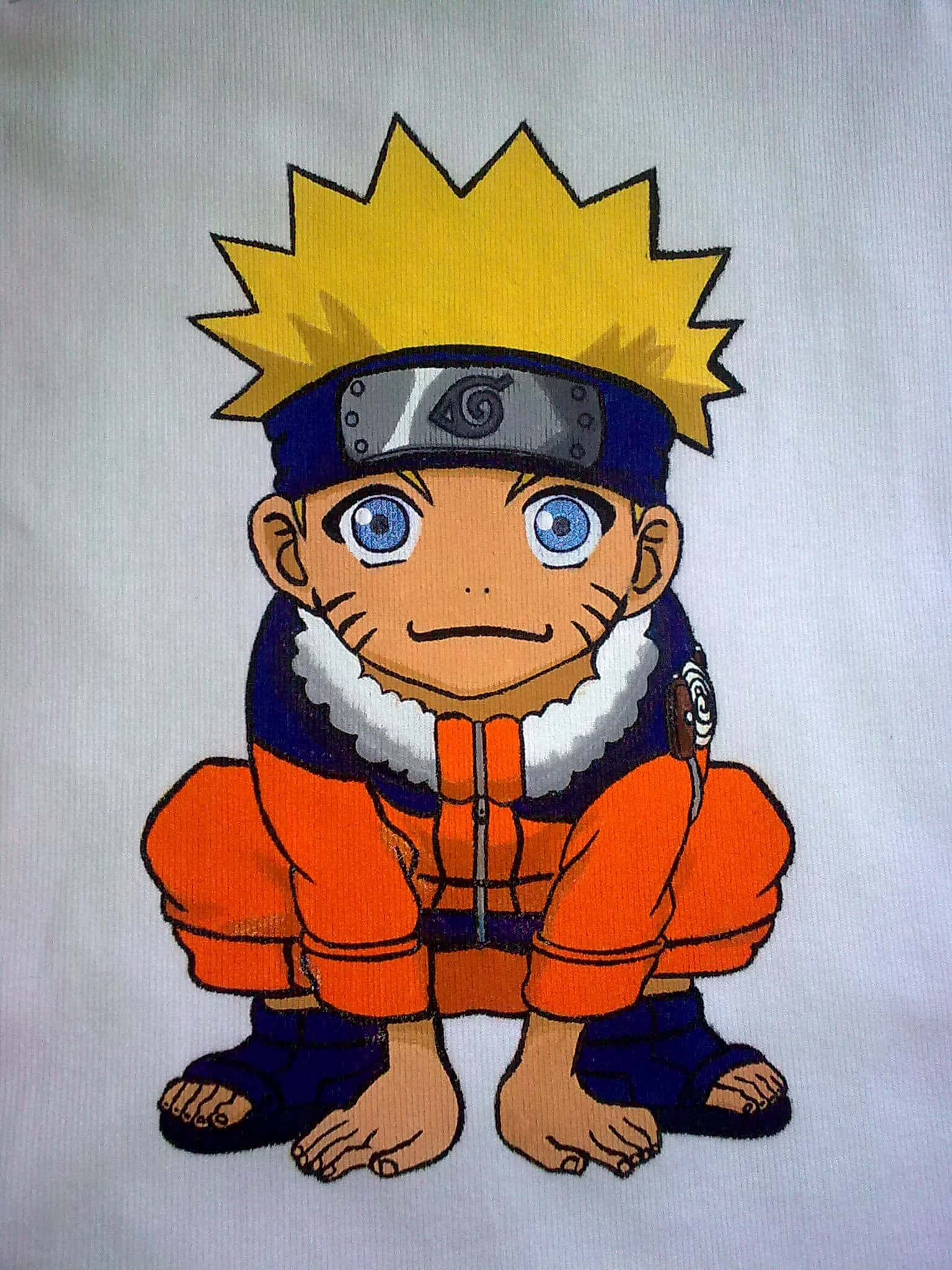 Naruto Chibi, spiky yellow hair, blue eyes, Full HD Phone Wallpaper