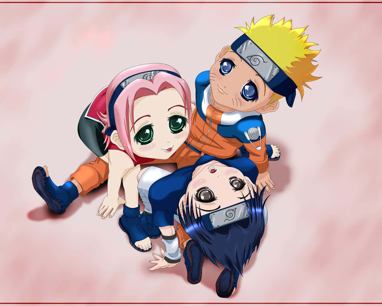 Naruto Chibi, chibi anime characters, ninja gear, HD Desktop Wallpaper