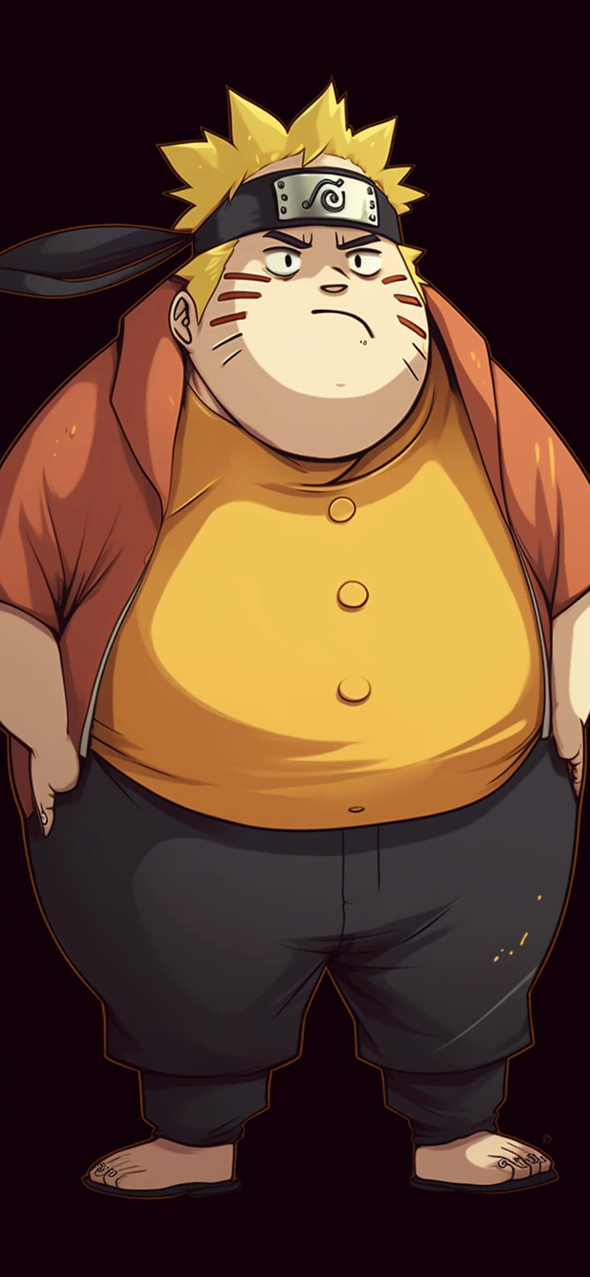 Naruto, spiky blonde hair, headband, 2K Phone Wallpaper
