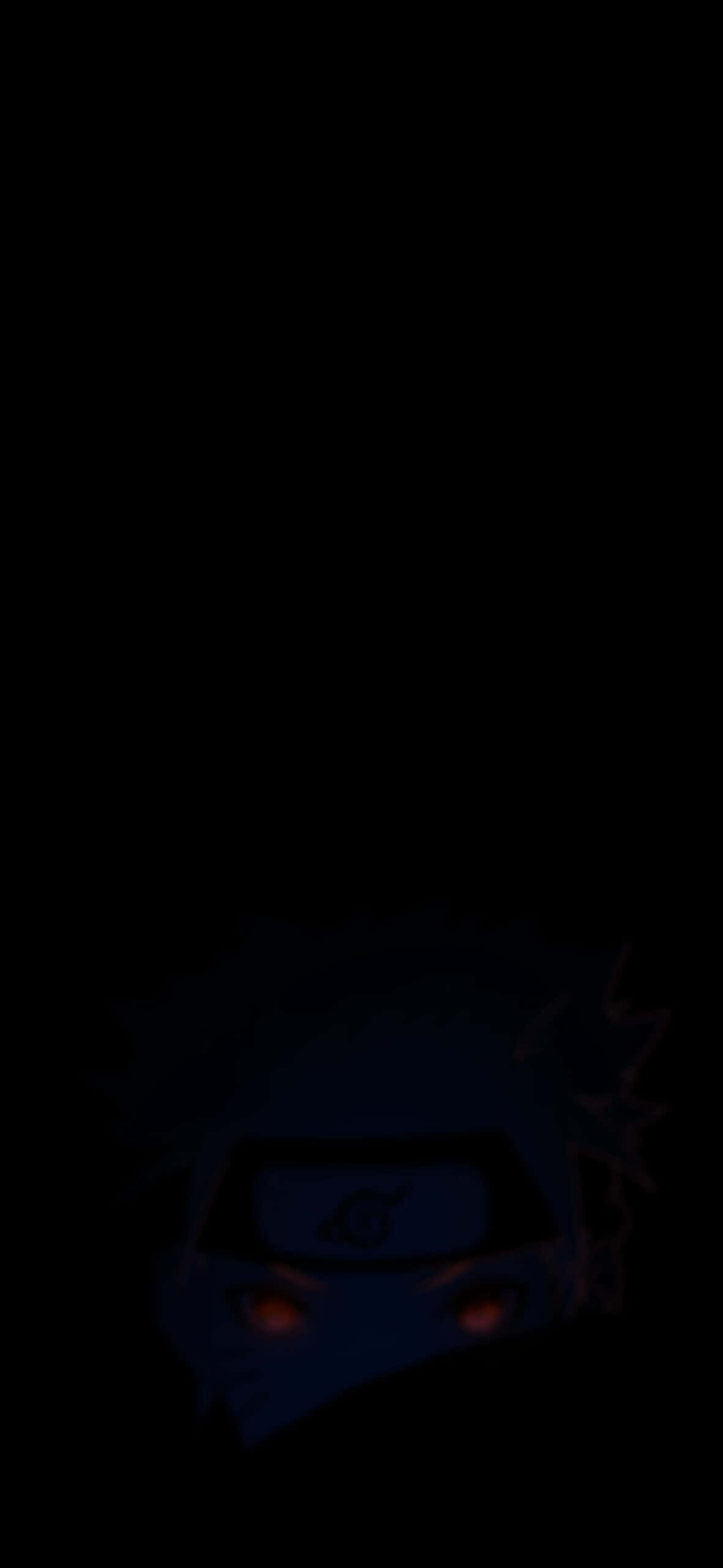 Naruto, dark silhouette, glowing red eyes, 2K Phone Wallpaper