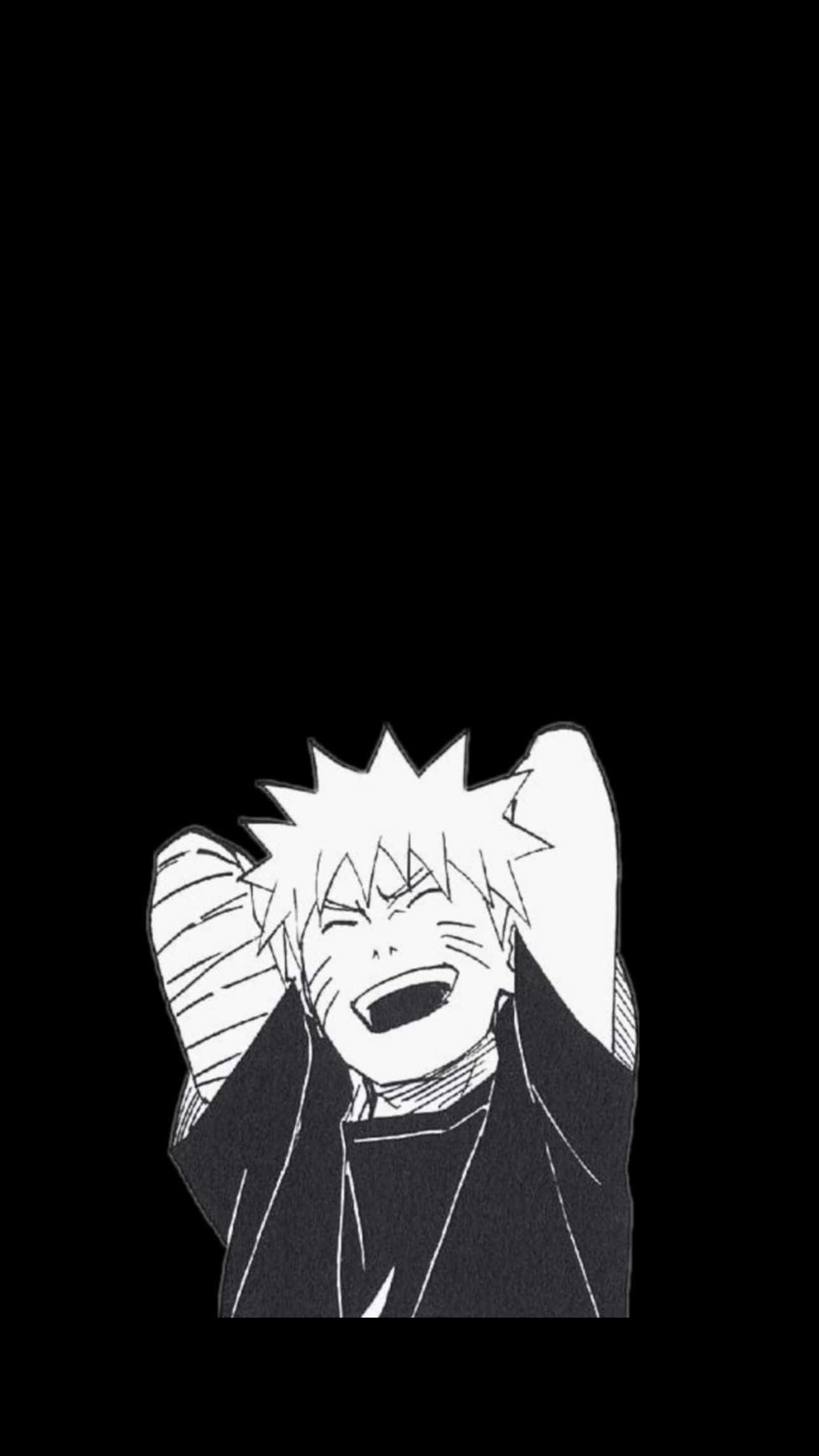 Naruto, black and white anime character, spiky hair, Full HD Phone Wallpaper