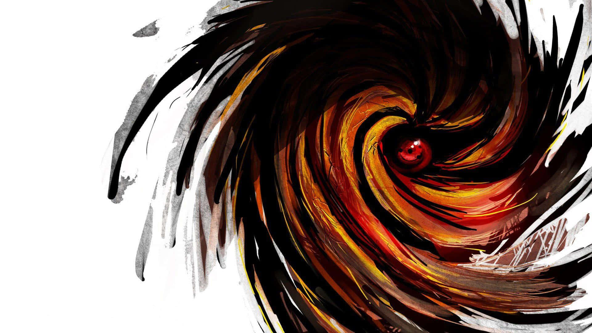Naruto Eyes, fiery orange, black, Full HD Desktop Wallpaper