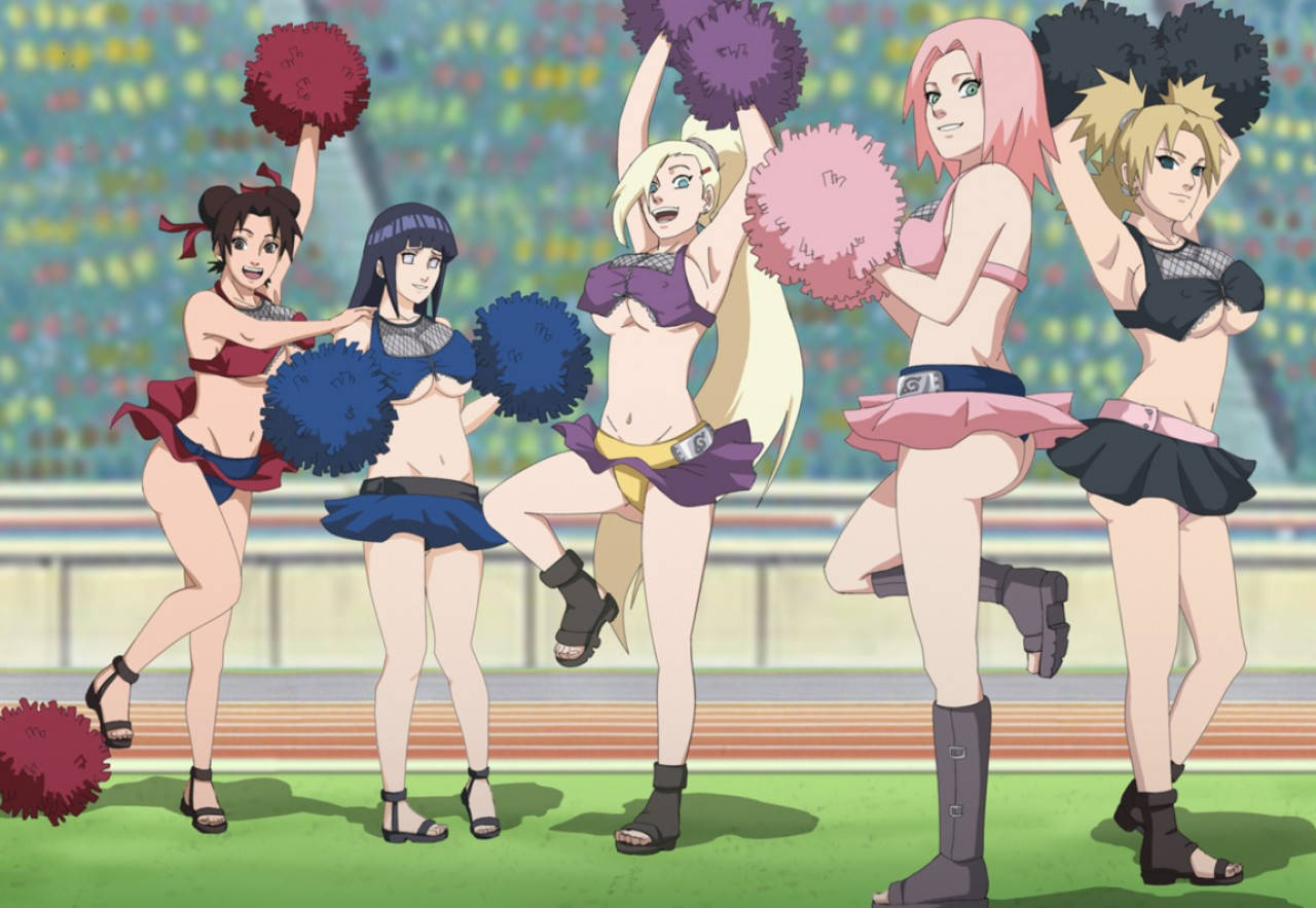 Naruto Girls, cheerleaders, anime, HD Desktop Wallpaper