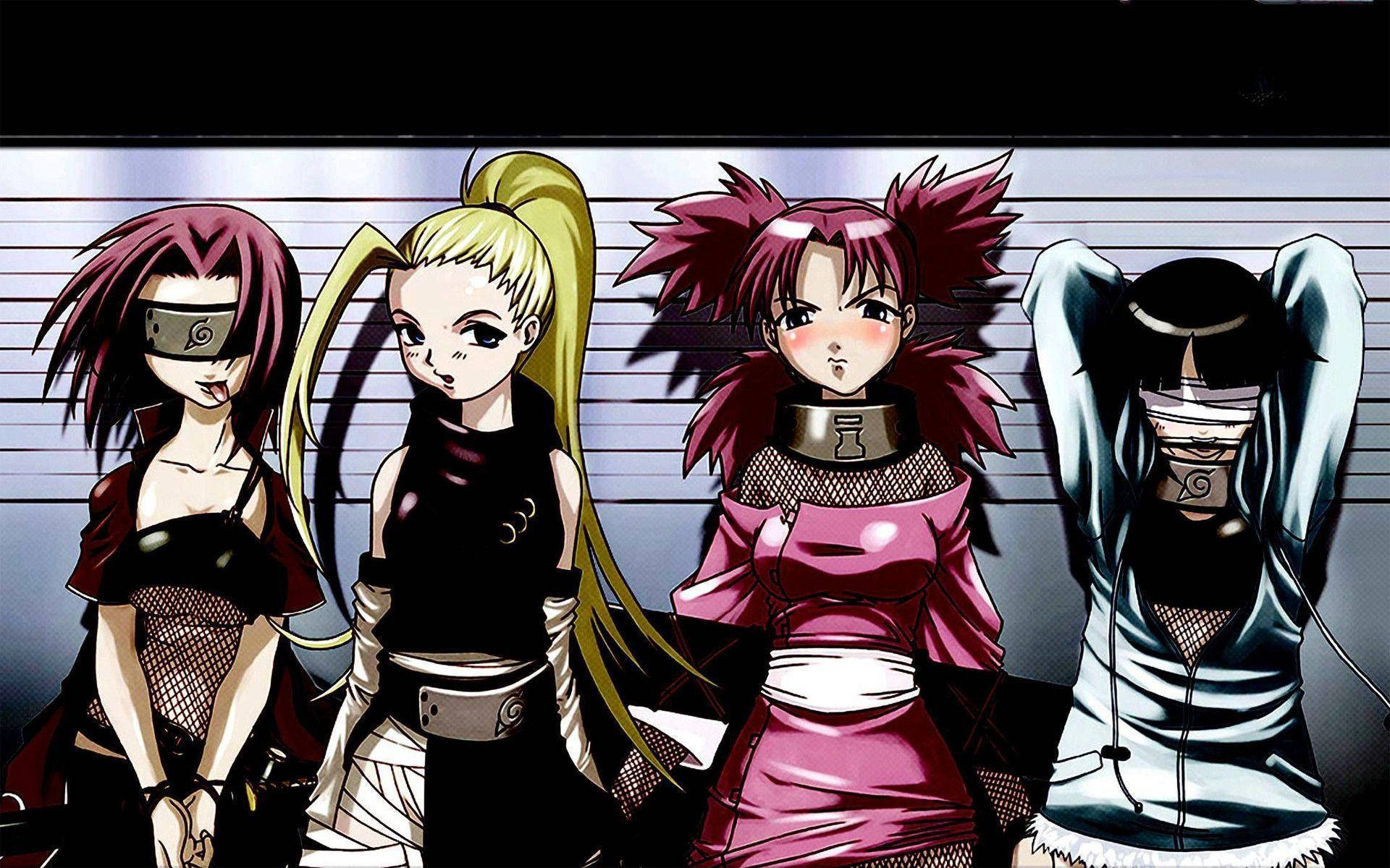 Naruto Girls, anime girls, ninja attire, Full HD Desktop Wallpaper