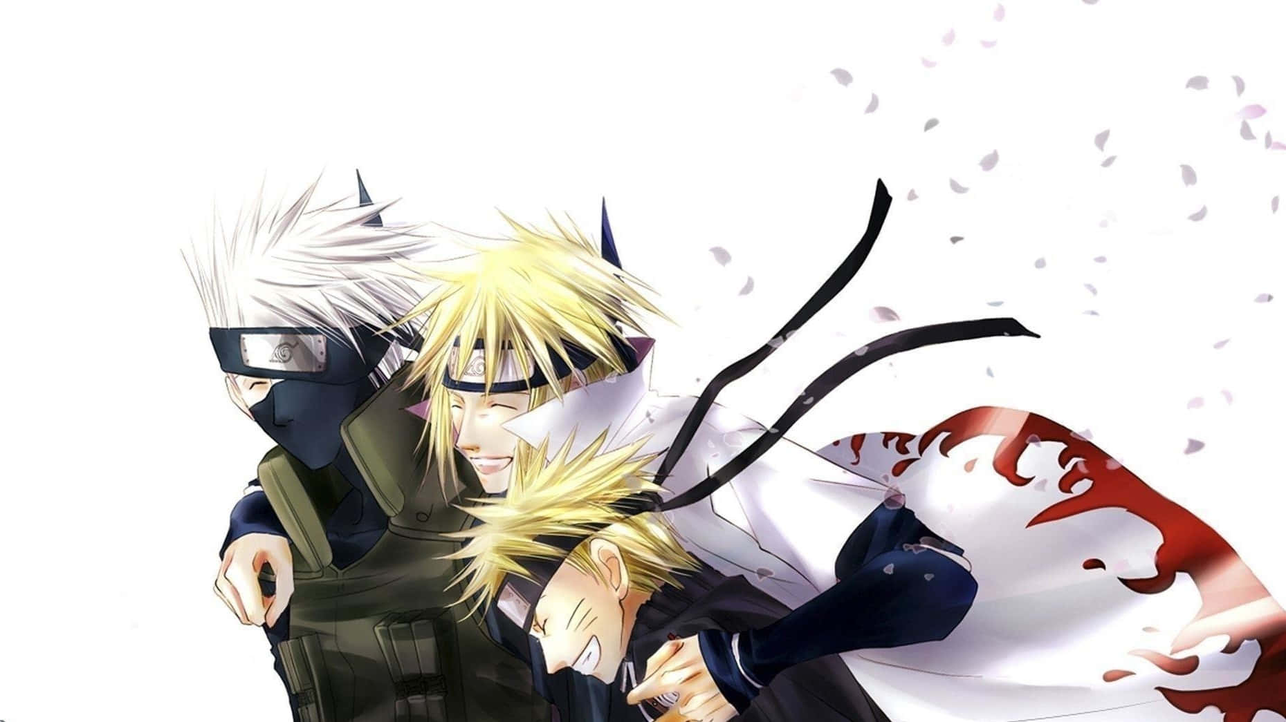 Naruto Group, anime ninja characters, dynamic poses, HD Desktop Wallpaper