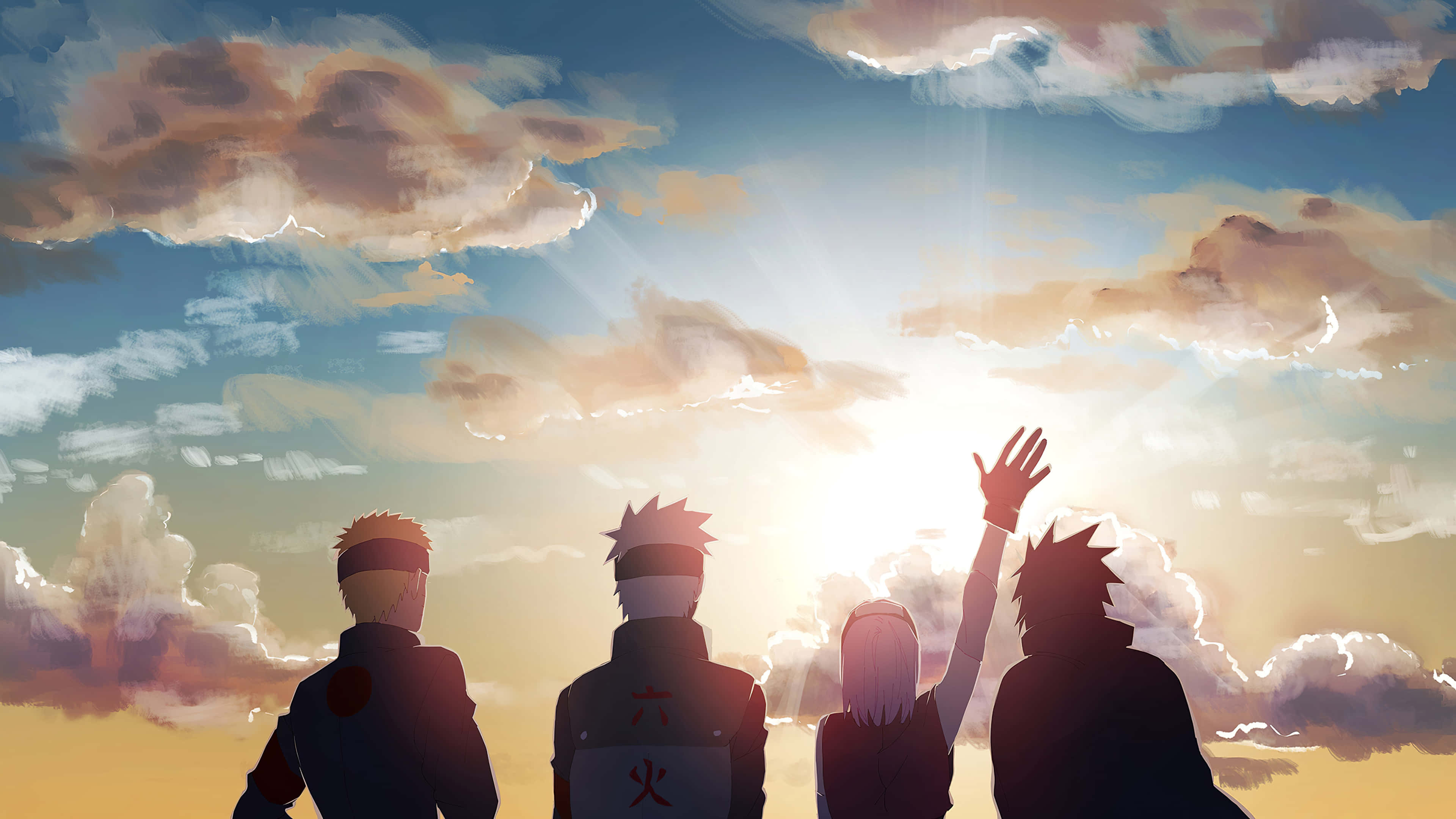 Team 7, Village Hidden in the Leaves, Naruto, 4K Desktop Wallpaper