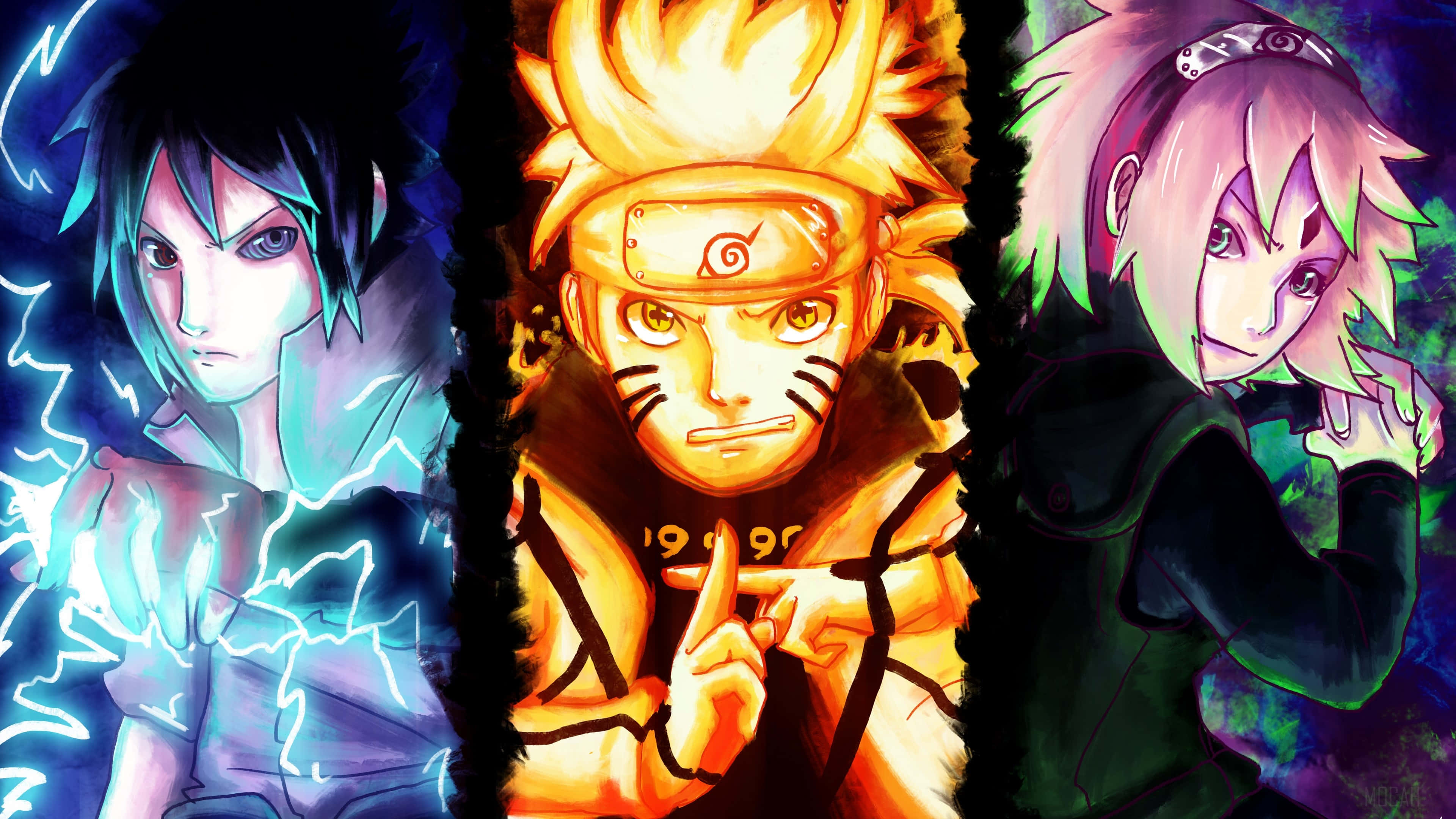 Team 7, Naruto, anime characters, 4K Desktop Wallpaper