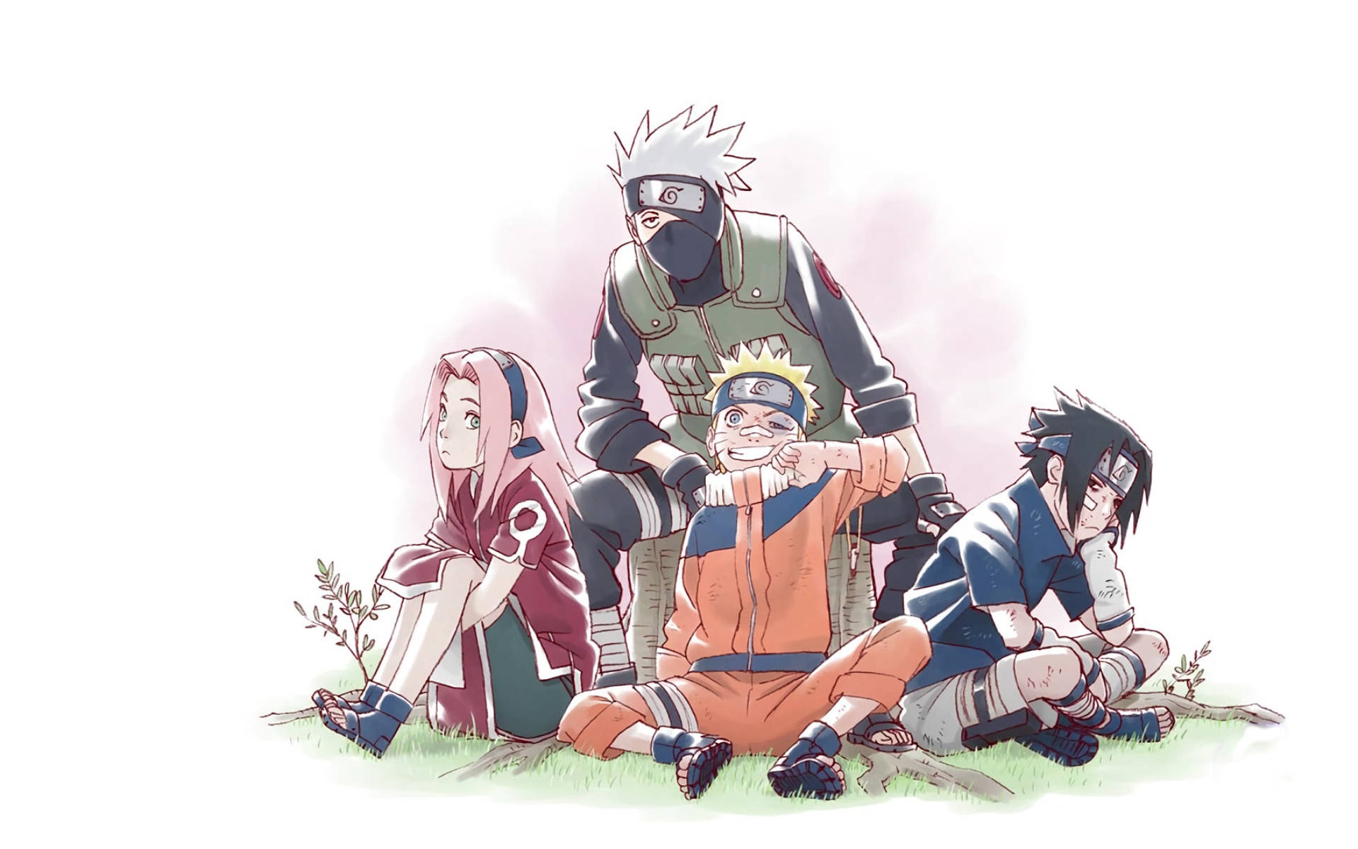 Team 7, Naruto, anime characters, Full HD Desktop Wallpaper