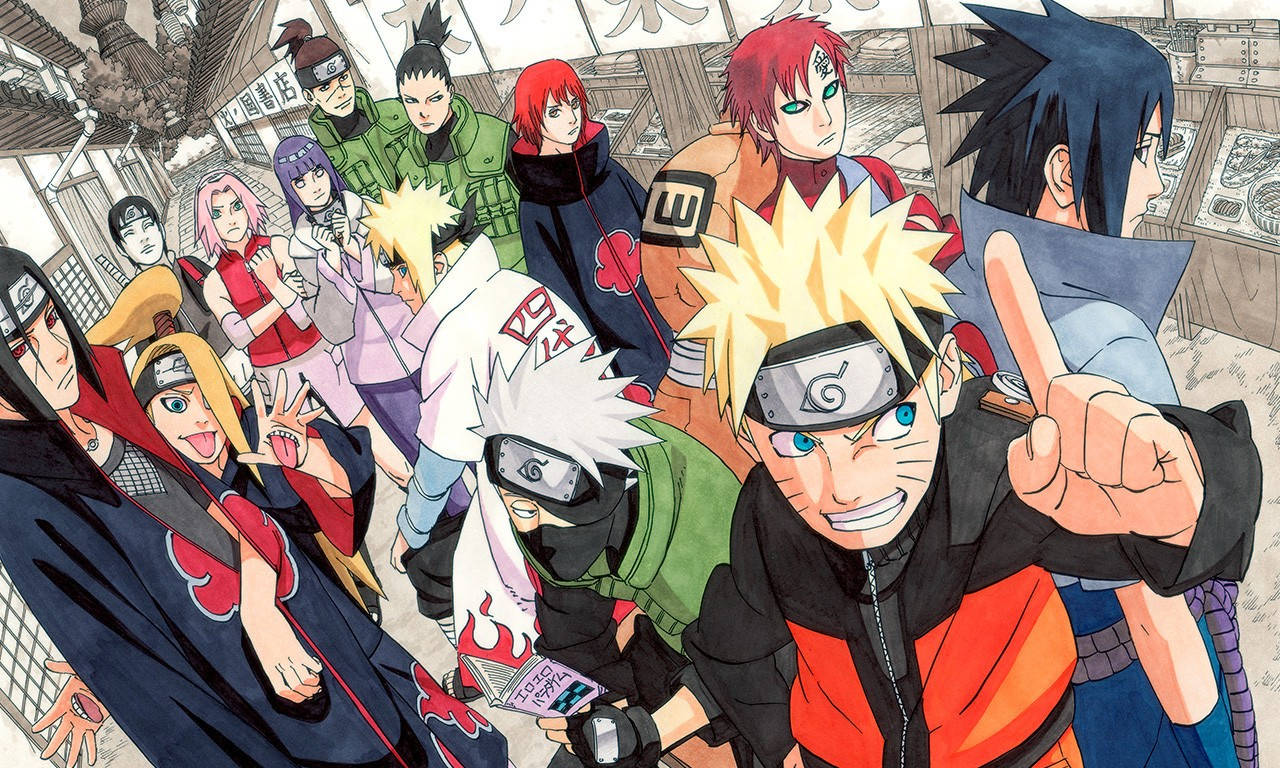 Naruto, ninjas, wooden village, HD Desktop Wallpaper