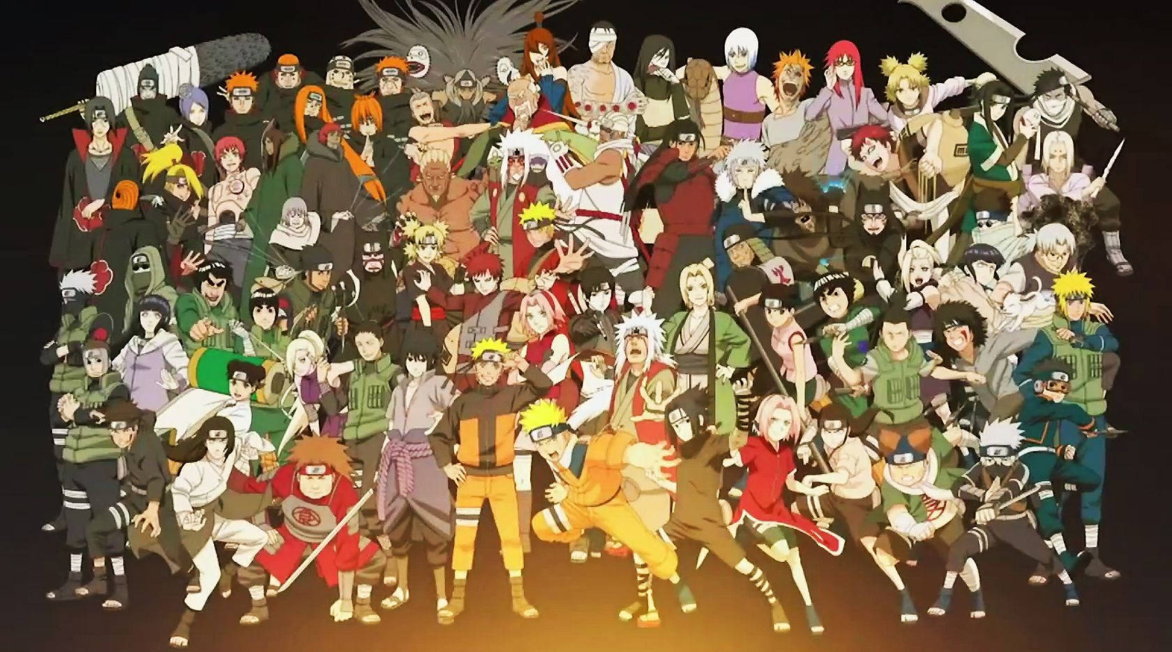 Naruto, Naruto characters, anime group shot, HD Desktop Wallpaper