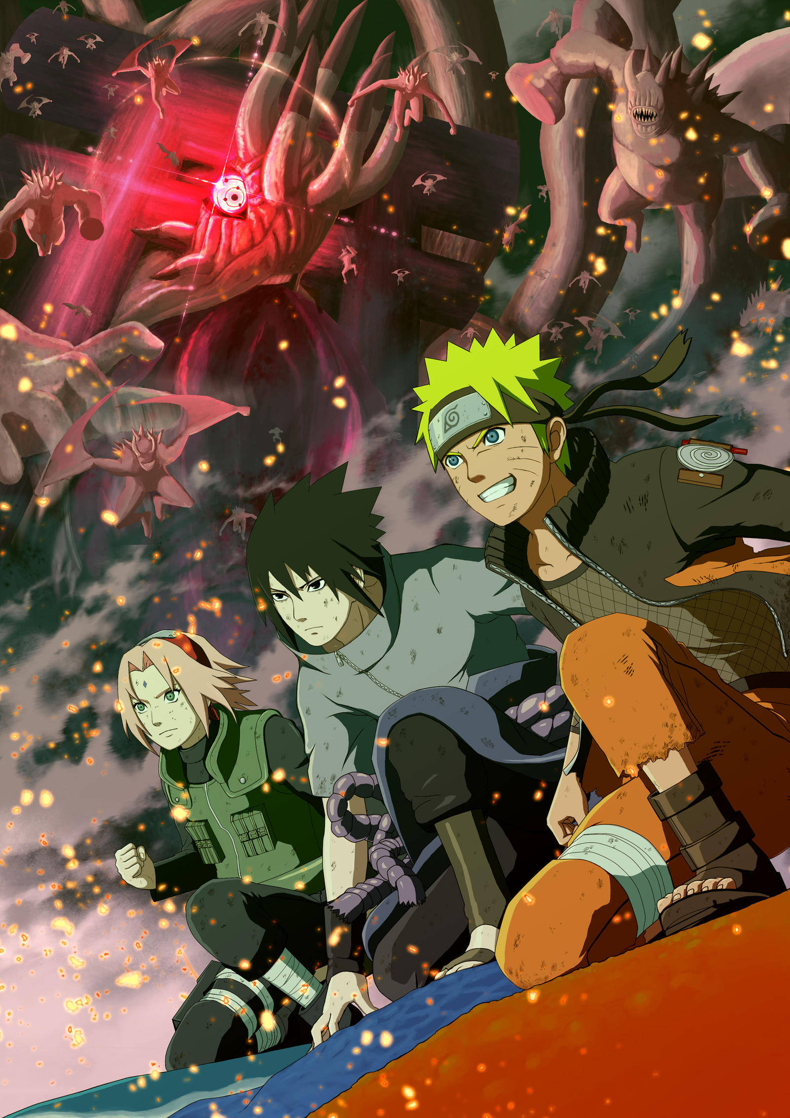 Naruto, Team 7, anime ninja warriors, Full HD Phone Wallpaper