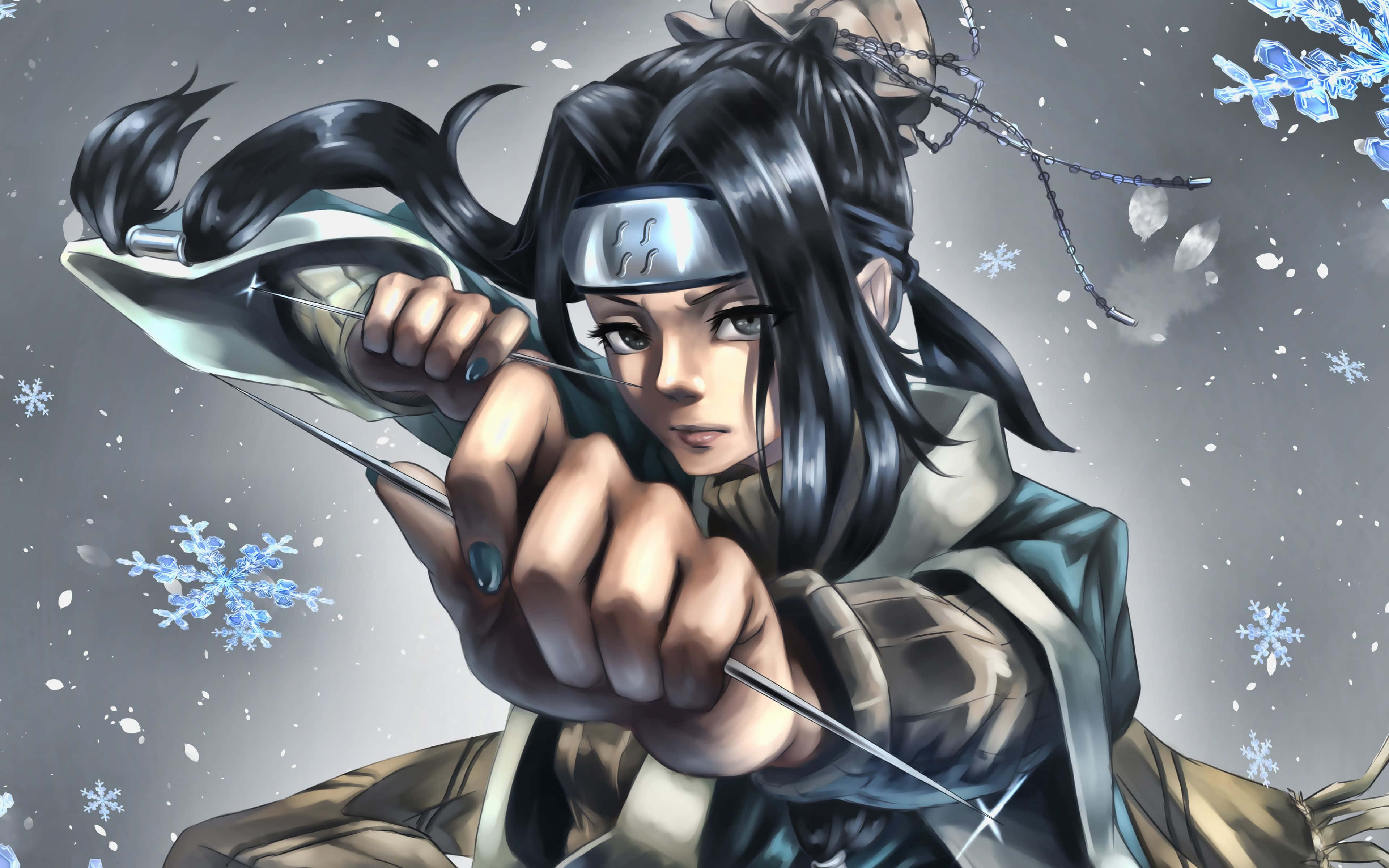 Naruto Haku, anime archer, dark hair, 4K Desktop Wallpaper