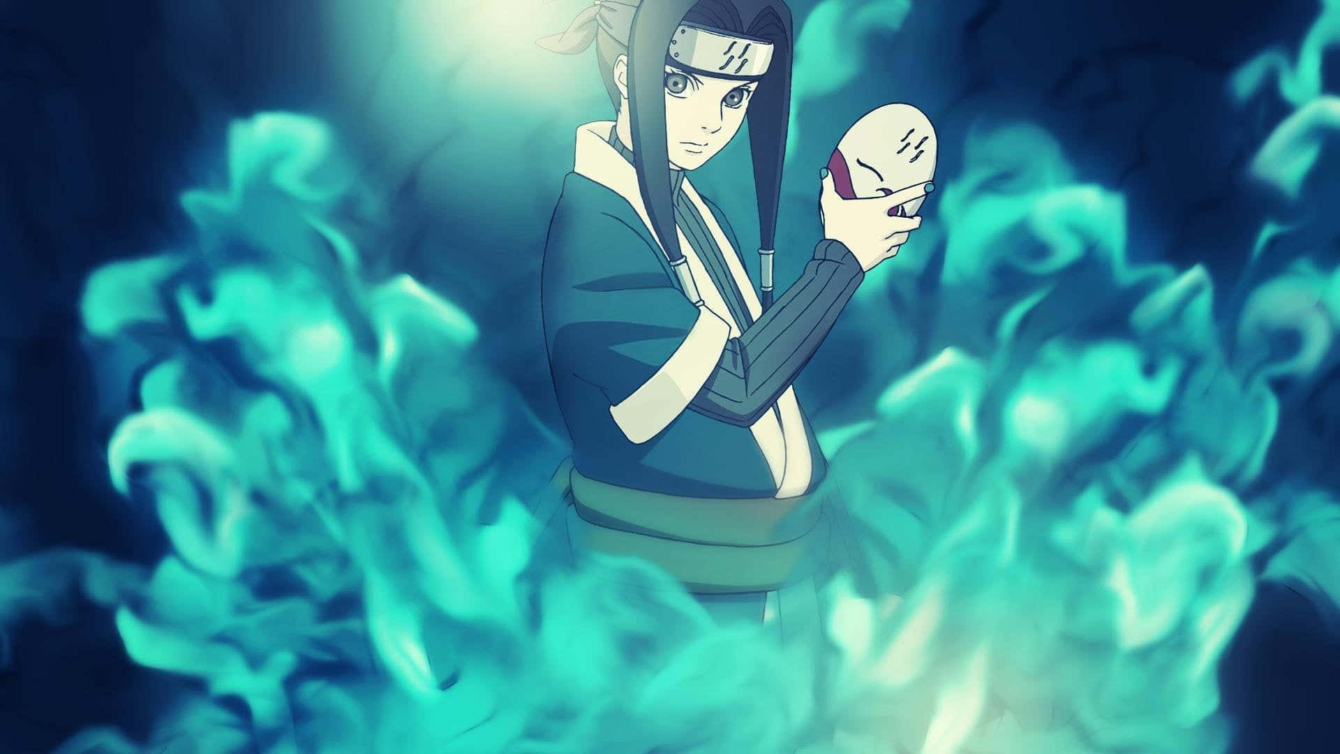 Naruto Haku, teal chakra, mask, Full HD Desktop Wallpaper