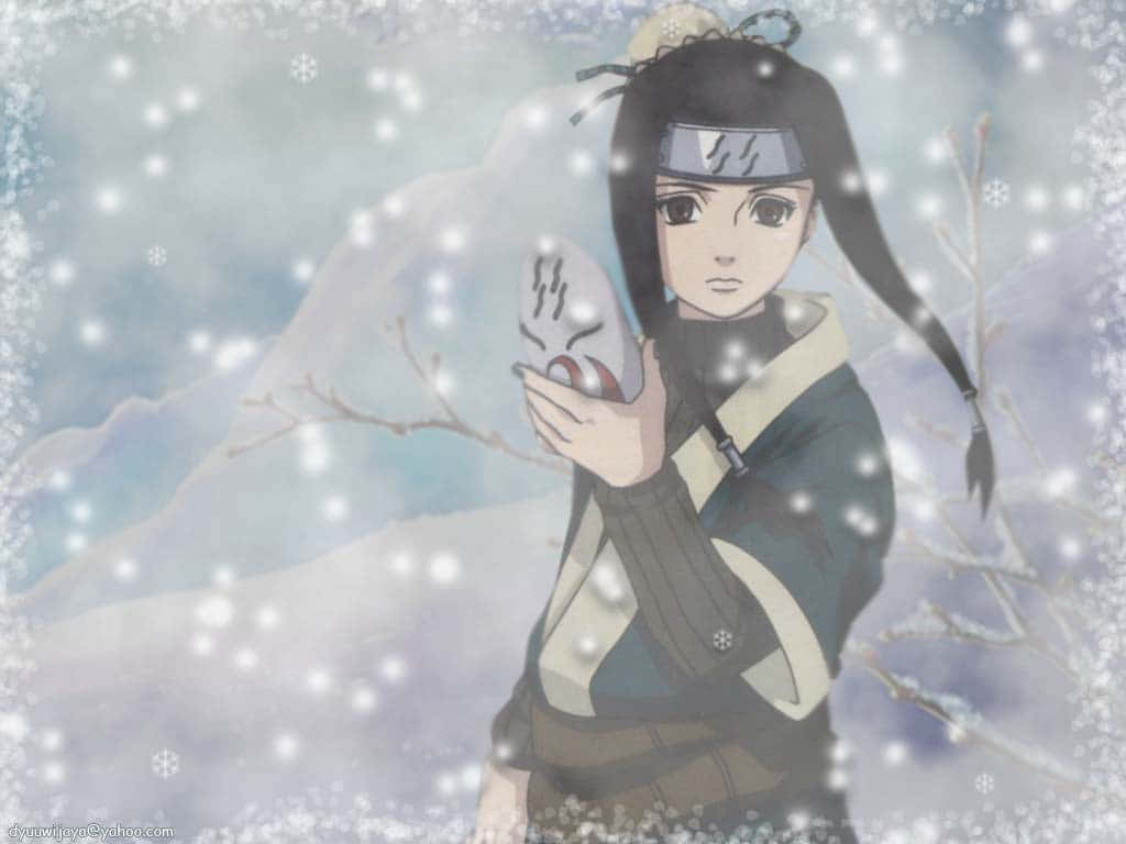 Naruto Haku, snowy landscape, mask, SD Desktop Wallpaper