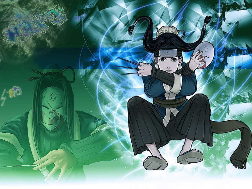 Naruto Haku, black hair, clawed hands, SD Desktop Wallpaper
