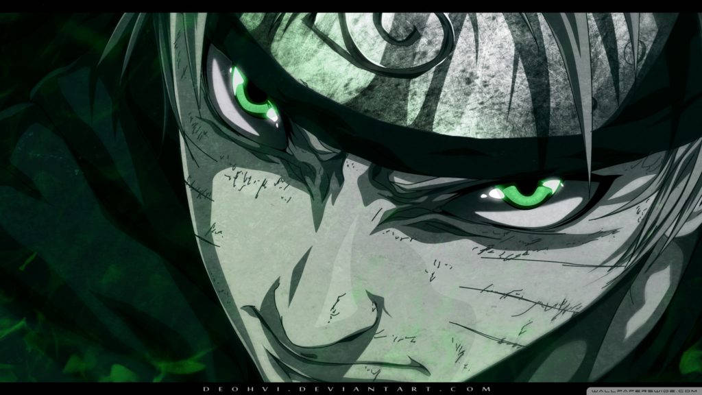 Naruto, green eyes, stitched scarred face, SD Desktop Wallpaper
