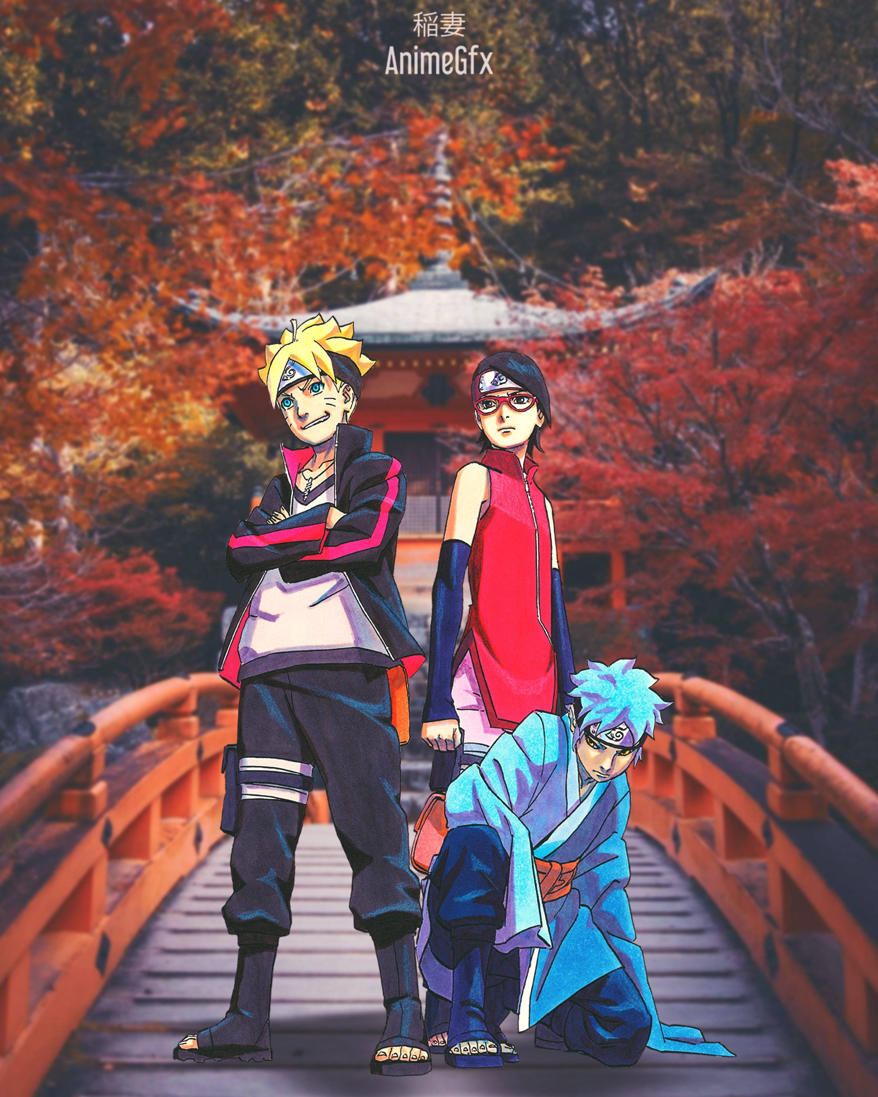 Naruto, Team 7, iPhone, 2K Phone Wallpaper