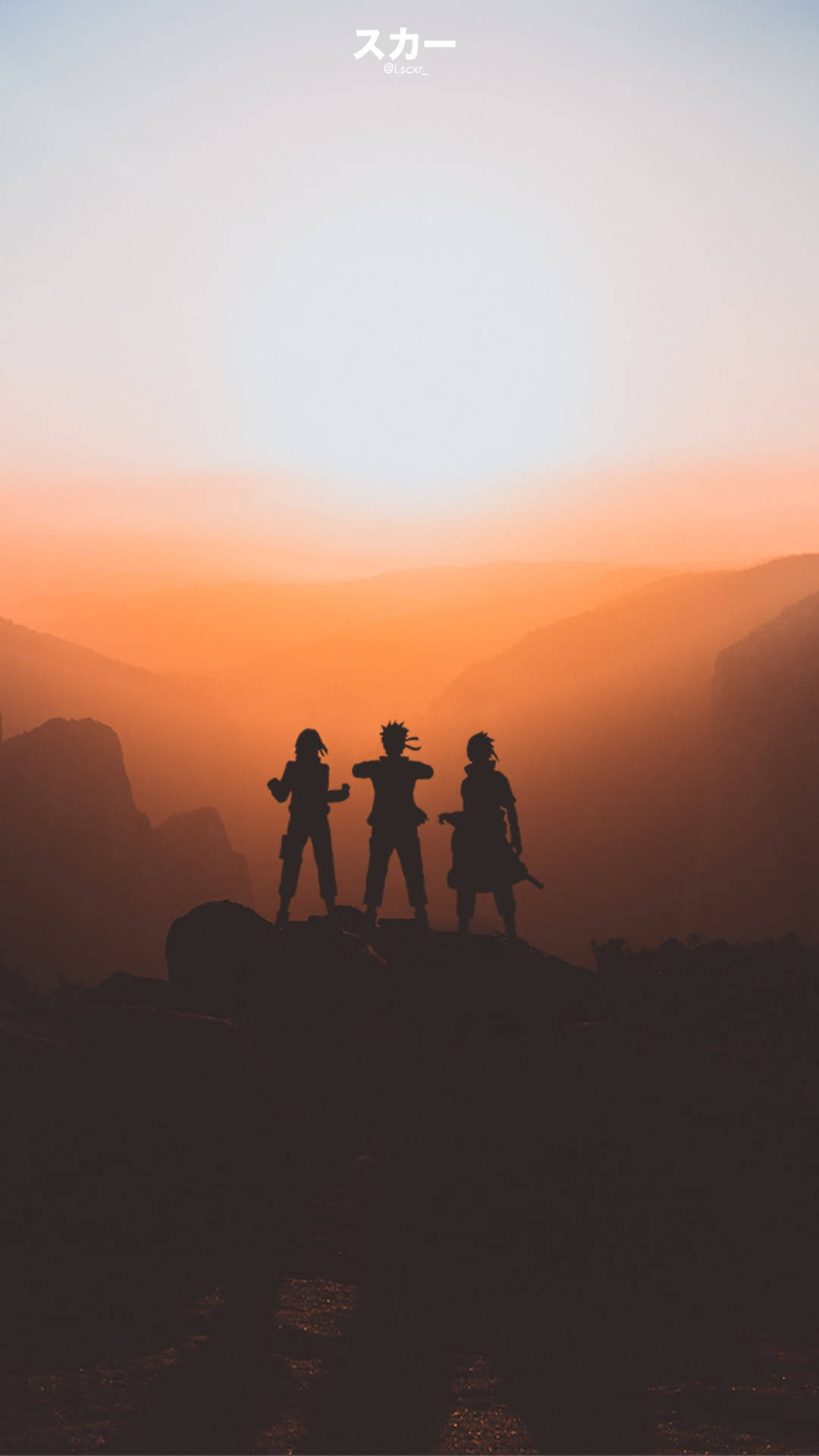 Desert Team 7, Naruto, cliff, Full HD Phone Wallpaper