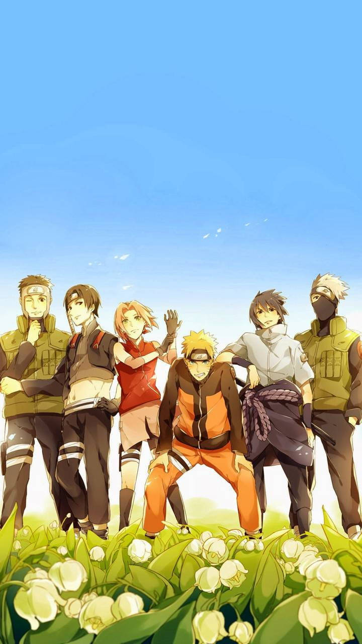 Team 7, Naruto, anime characters, HD Phone Wallpaper