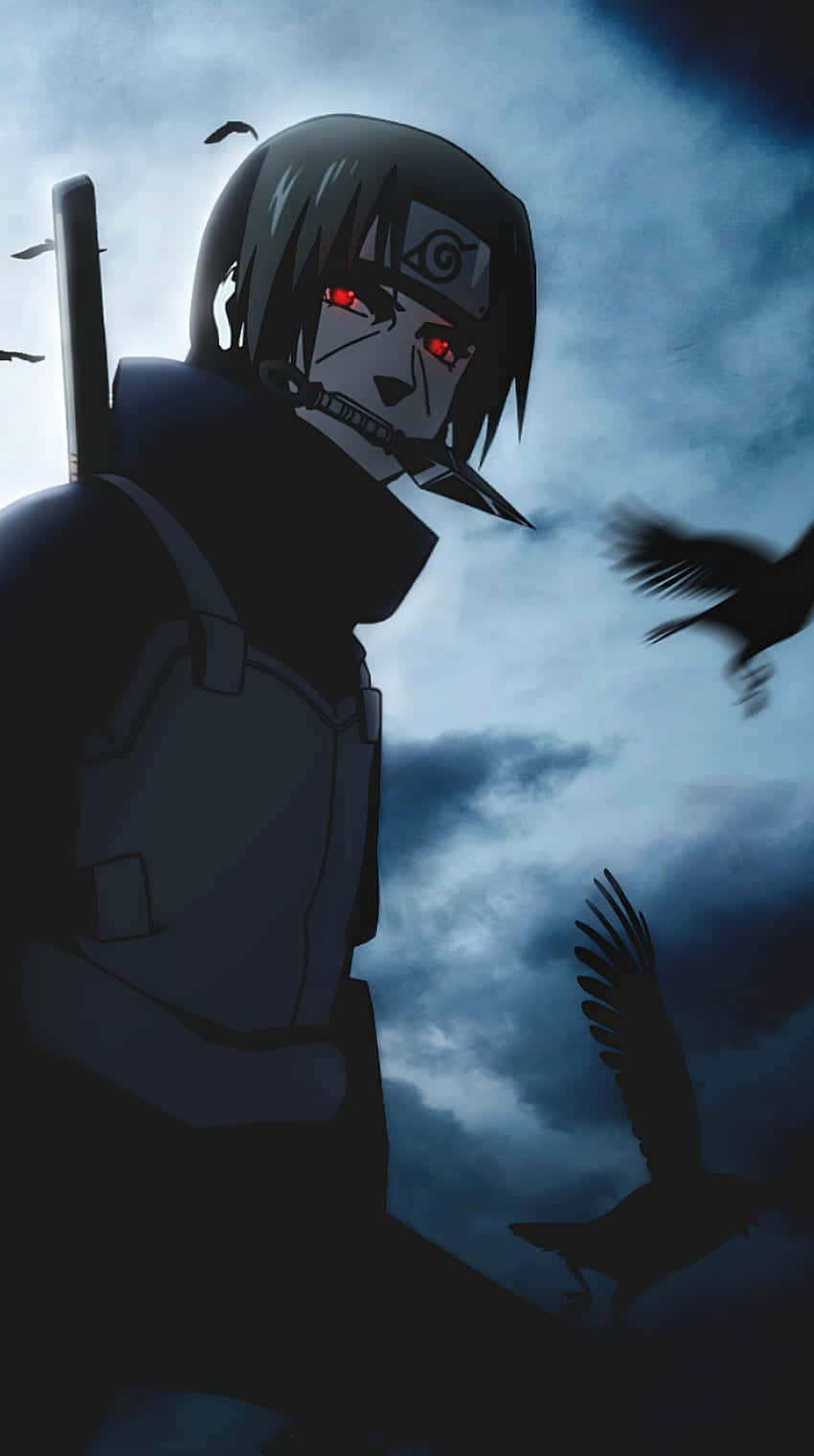 Naruto Itachi, glowing red eyes, mask, HD Phone Wallpaper