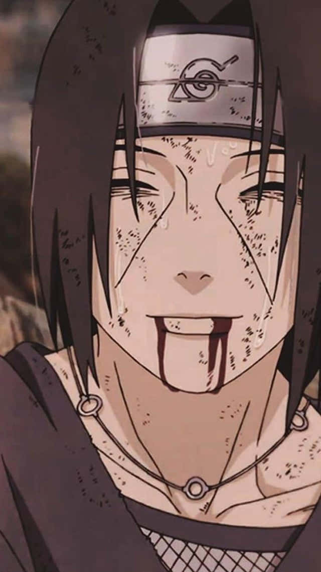 Naruto Itachi, dark hair, headband, SD Phone Wallpaper