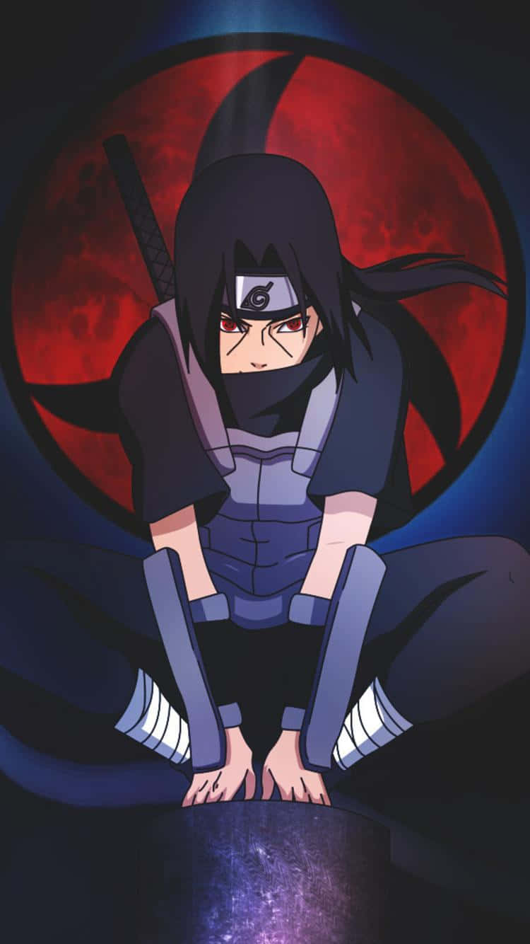 Naruto Itachi, red eyes, black hair, HD Phone Wallpaper