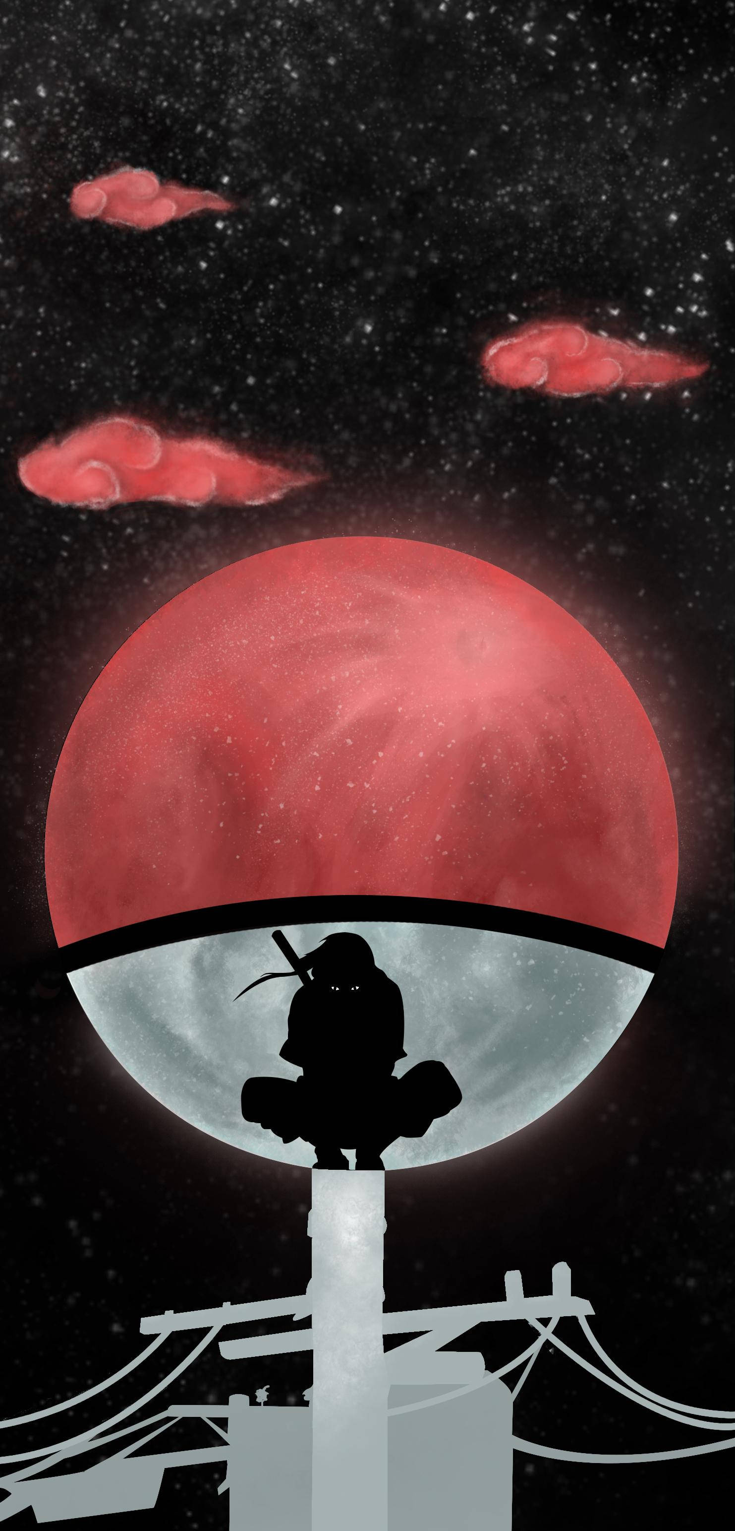 Naruto Itachi, phone, pokeball, 2K Phone Wallpaper