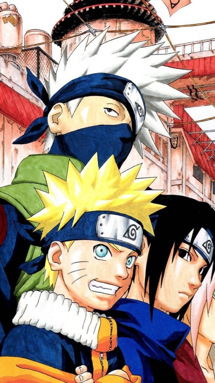 Naruto, spiky hair, headbands, HD Phone Wallpaper