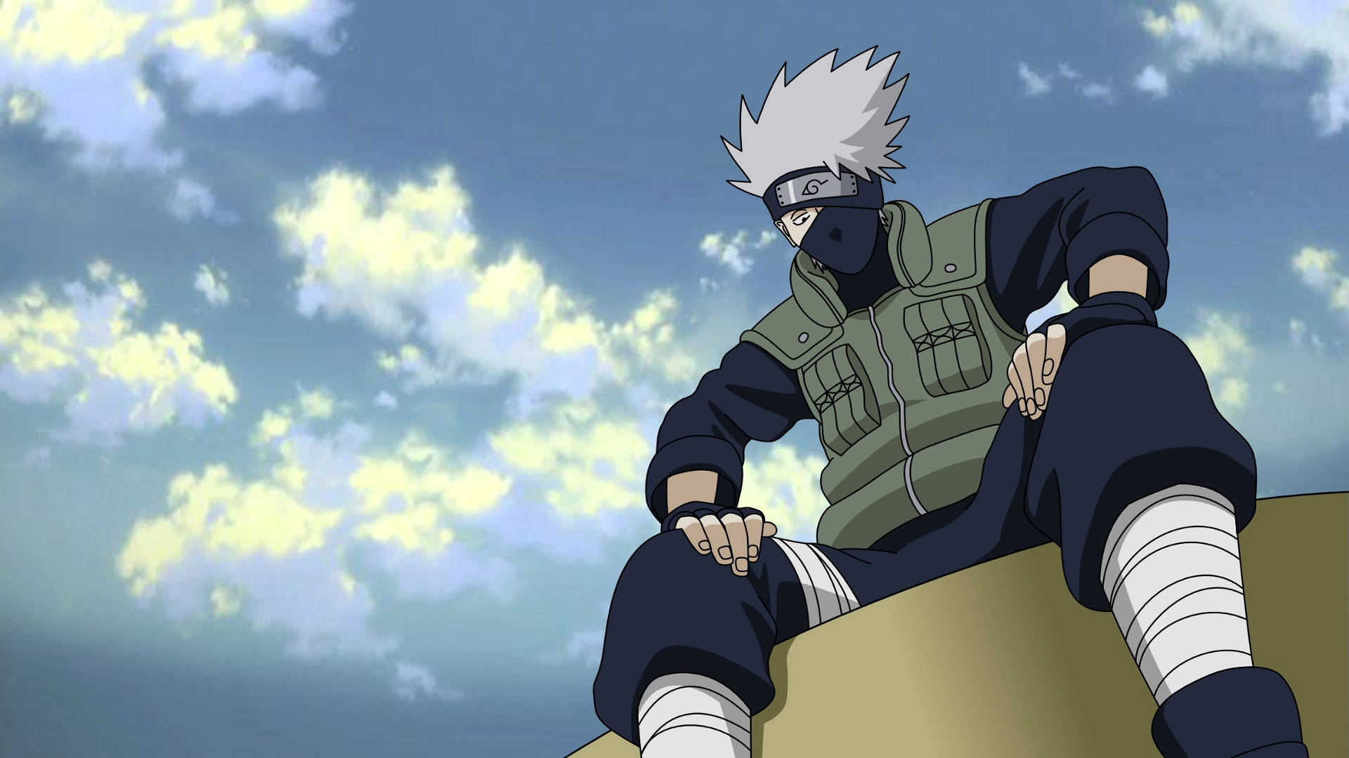 Naruto Kakashi, spiky-haired ninja, mask, Full HD Desktop Wallpaper