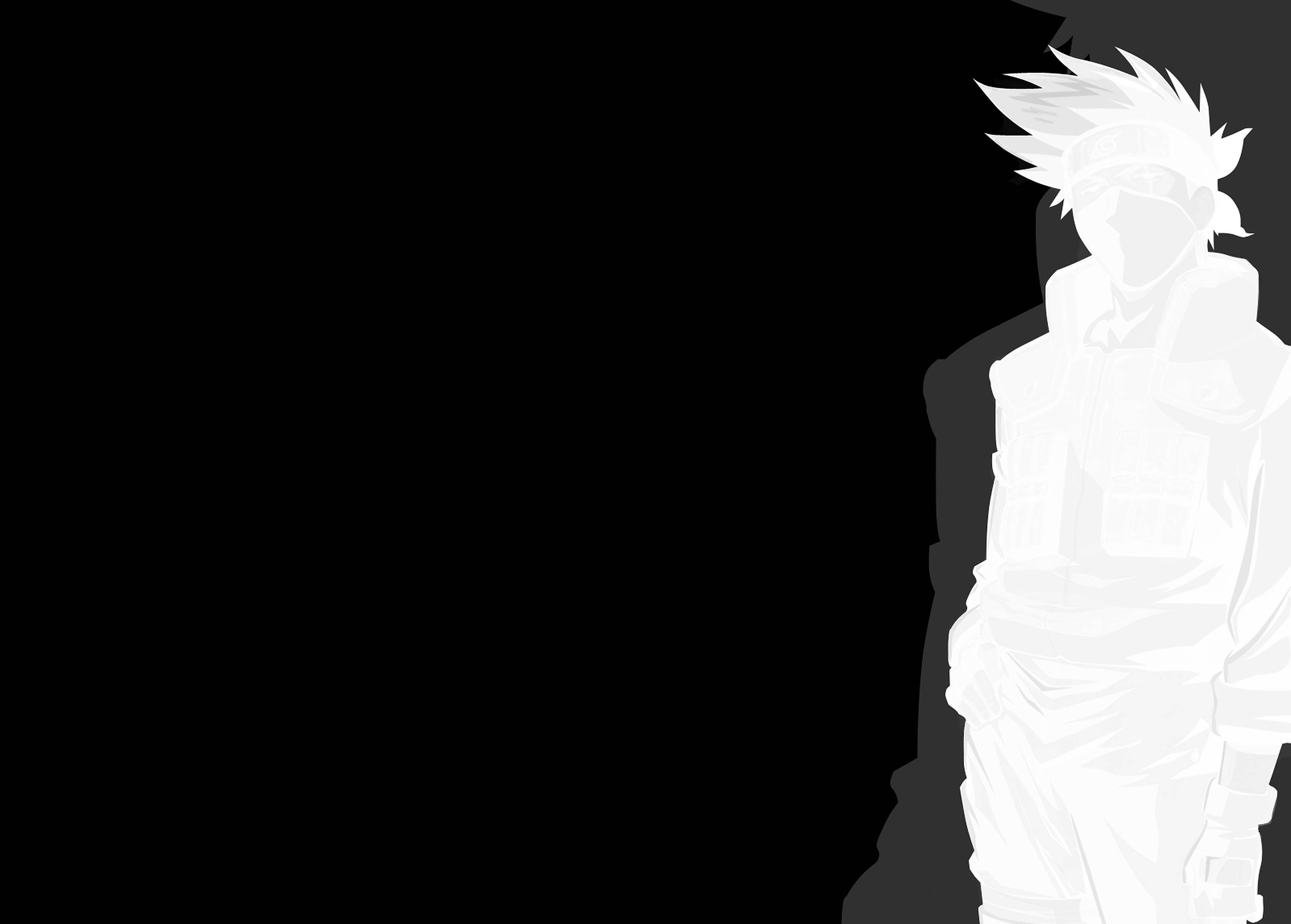 Naruto Kakashi, spiky-haired anime character, ninja outfit, 2K Desktop Wallpaper