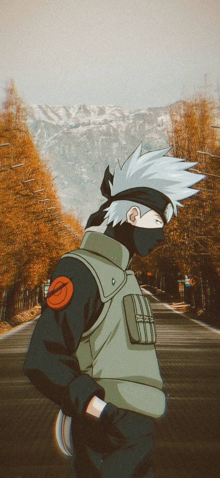 Naruto Kakashi, spiky white hair, black mask, HD Phone Wallpaper