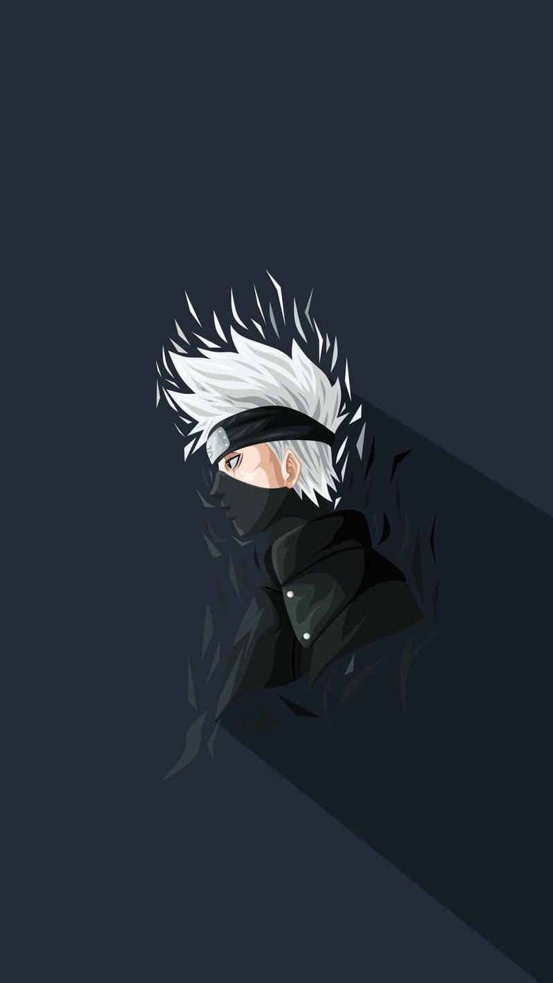Naruto Kakashi, spiky white hair, black mask, HD Phone Wallpaper